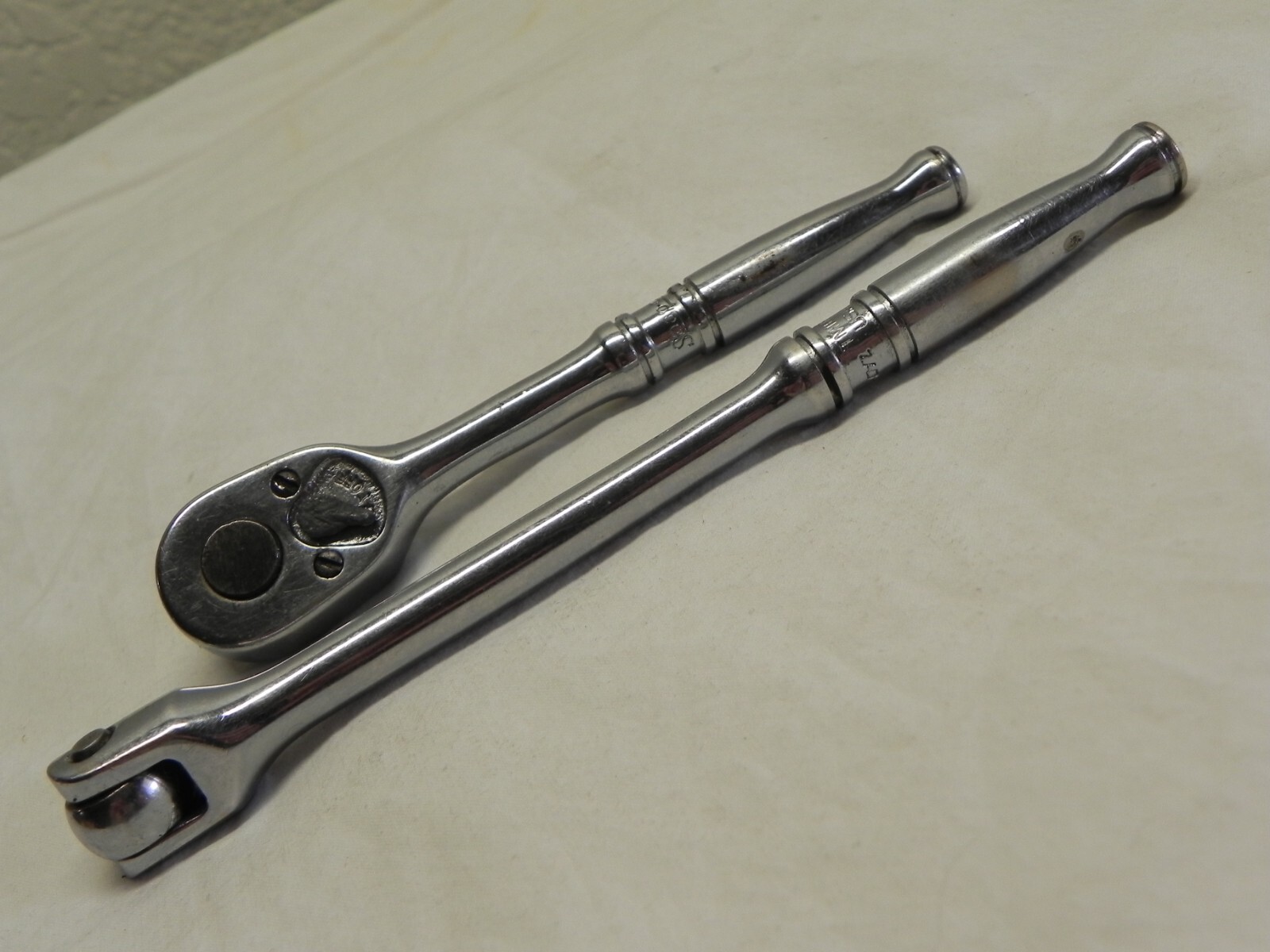 Snap-On TM70B & TM10F 1/4» Drive Ratchet & Breaker Bar Set