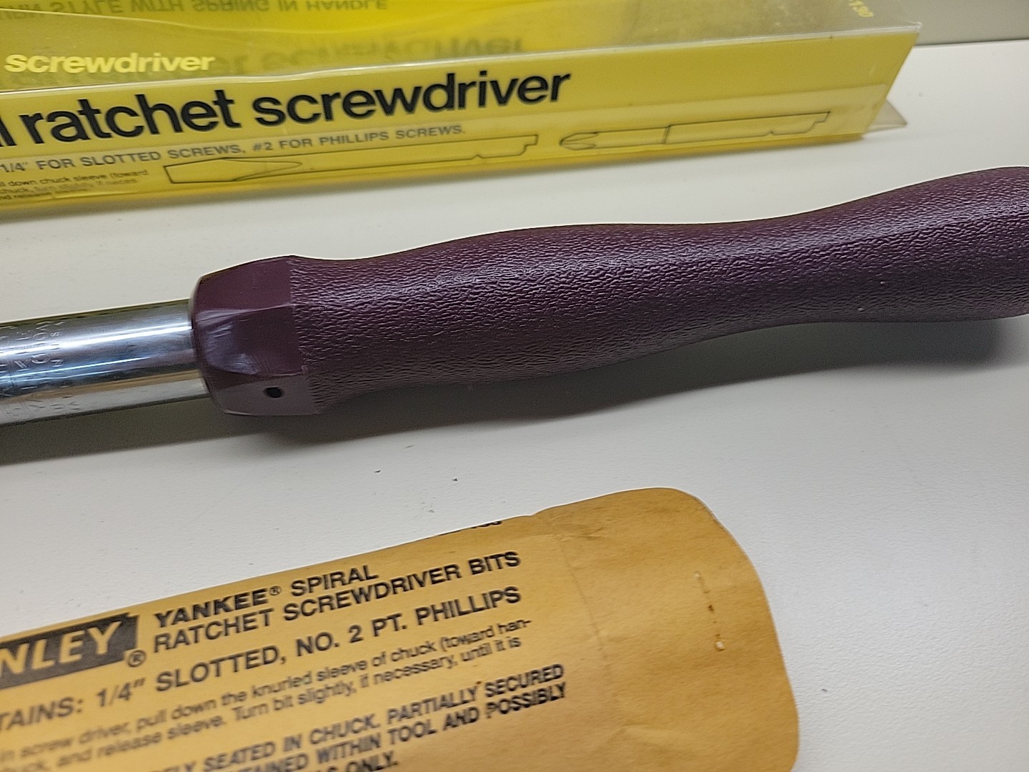 Stanley Yankee 68-130 130A Spiral Ratchet Screwdriver NOS No. 2 Phillips Flat