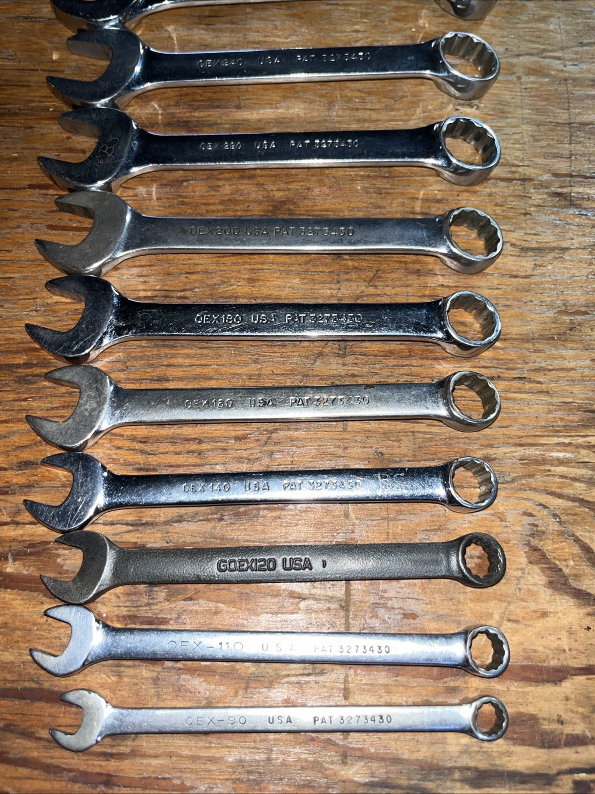 SNAP ON OEX-SERIES 12-Pc 12-Point SAE Flank Drive® Short Combination Wrench Set