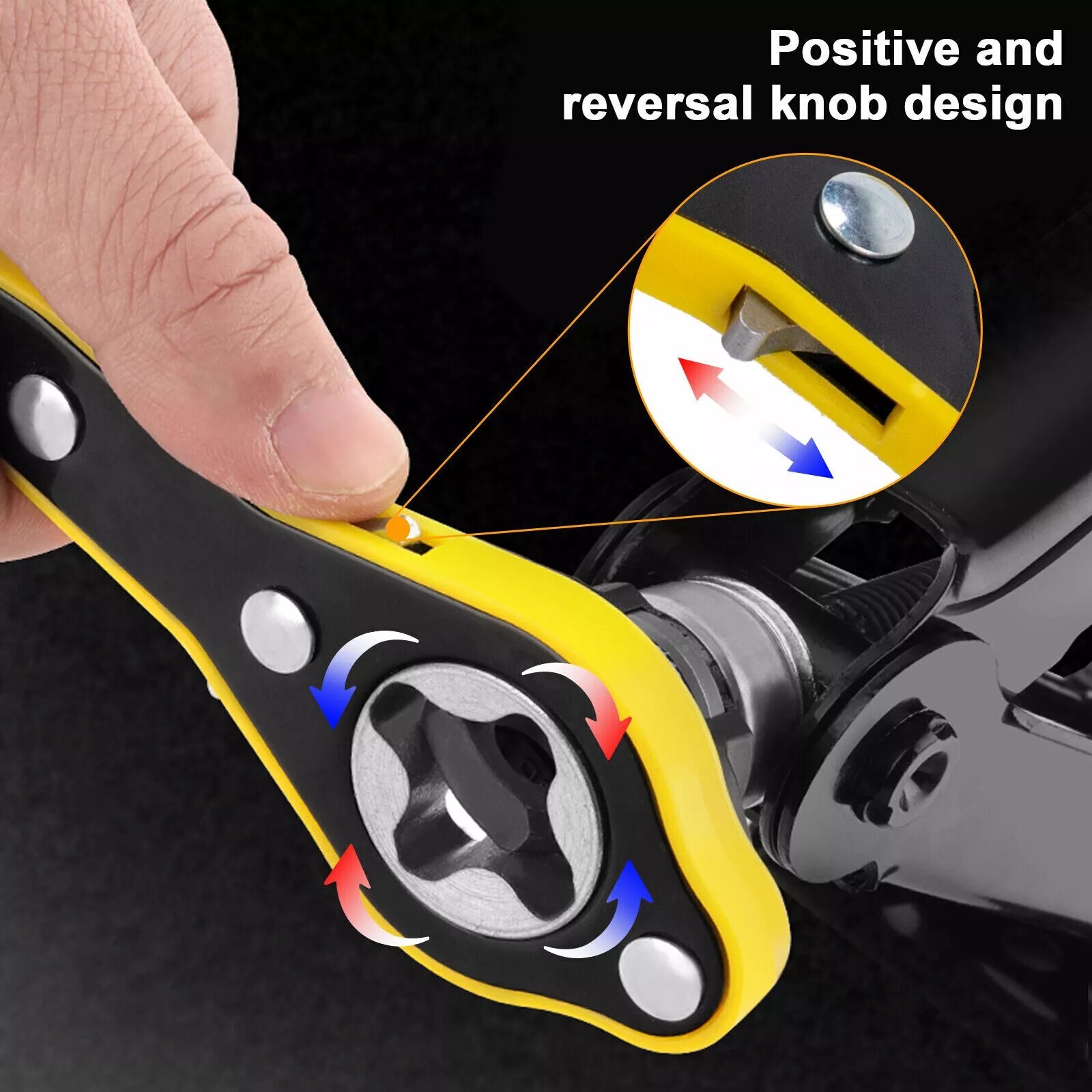 Car Scrissor Jack Ratchet Wrench Garage Tire Wheel Lug Repair Tool Labor-Saving