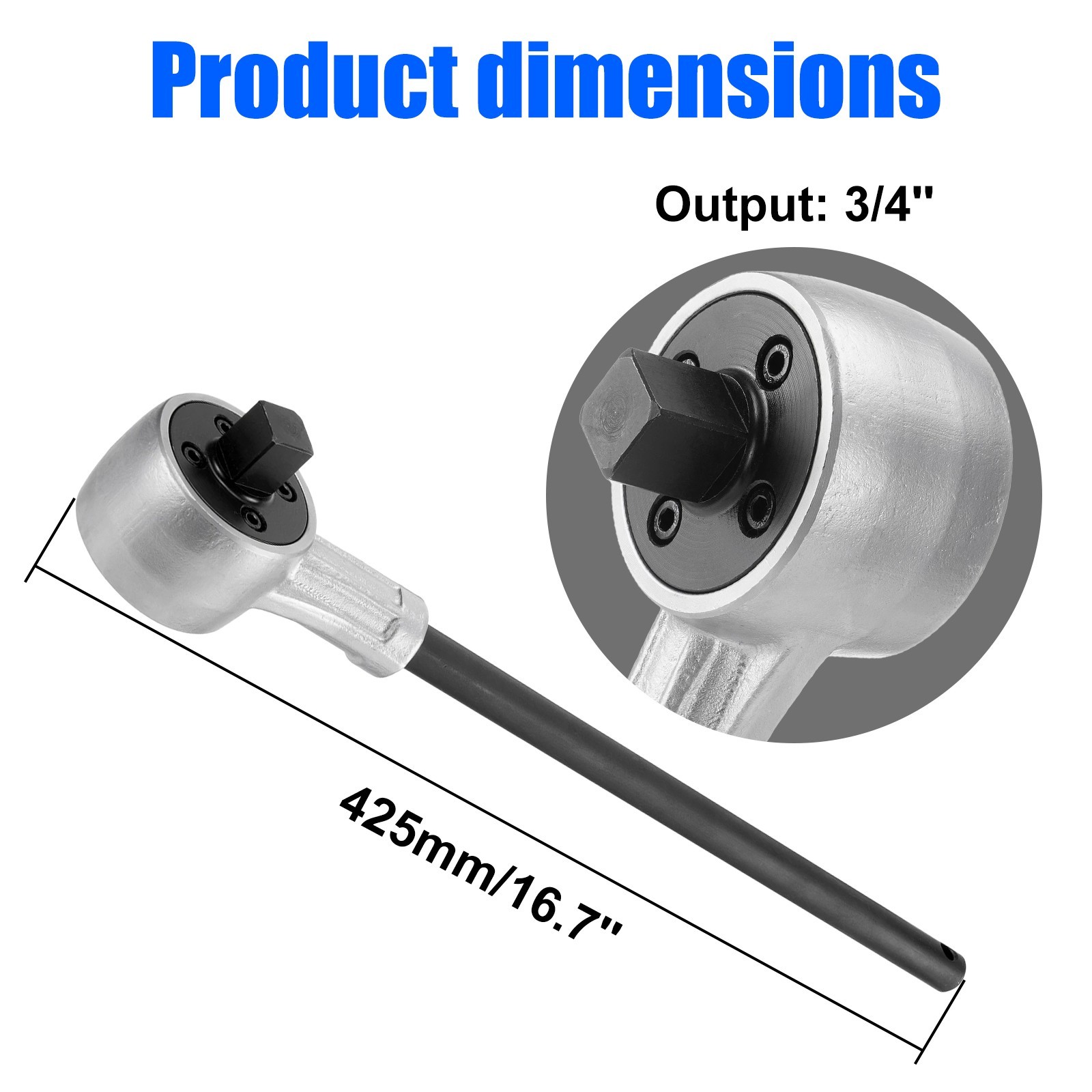 03716B 1/2″ Torque Multiplier Power Wrench 2,200 Foot-Pound Professional Grade