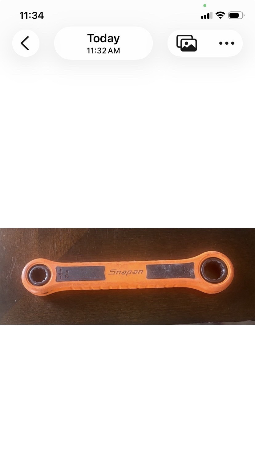 Snap On Non Conductive 9/16”, 3/4” Ratcheting 12 Point wrench