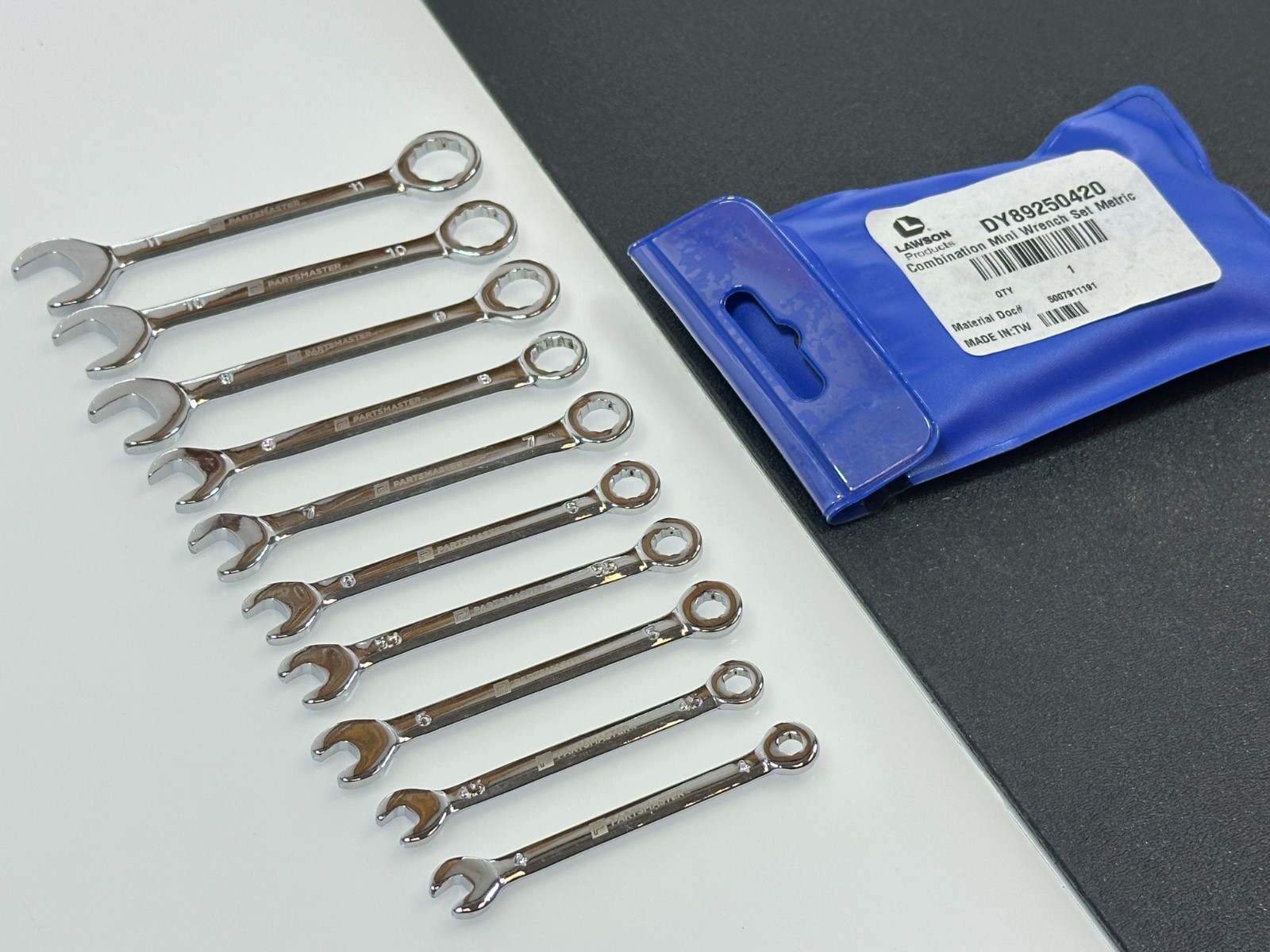LAWSON Tools DY89250420 9pc Ignition Metric 4mm-11mm Mini Combination Wrench Set