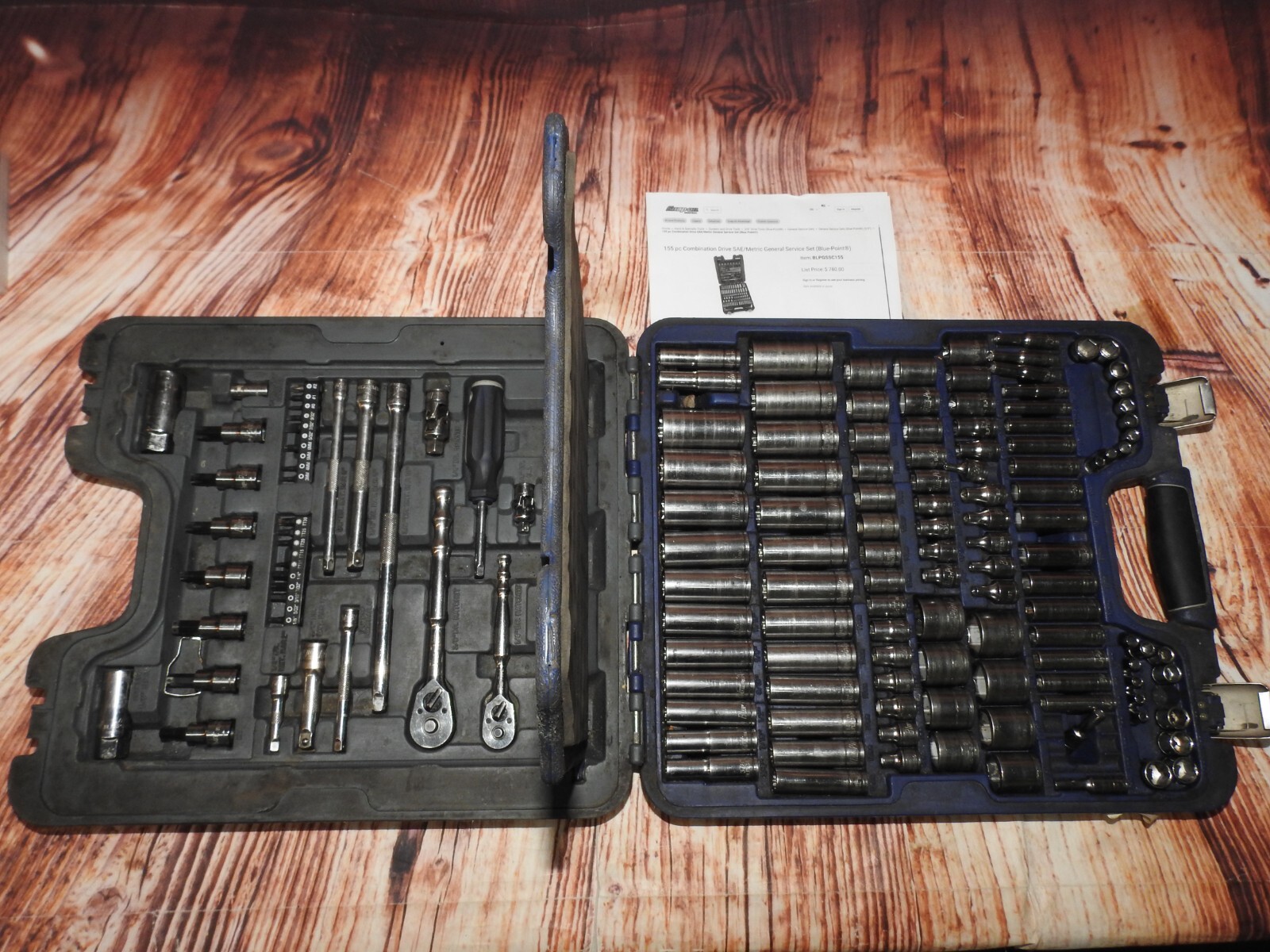 Blue-Point BLPGSSC155 155 Pc SAE Metric General Service Socket Set *Missing 3Pcs