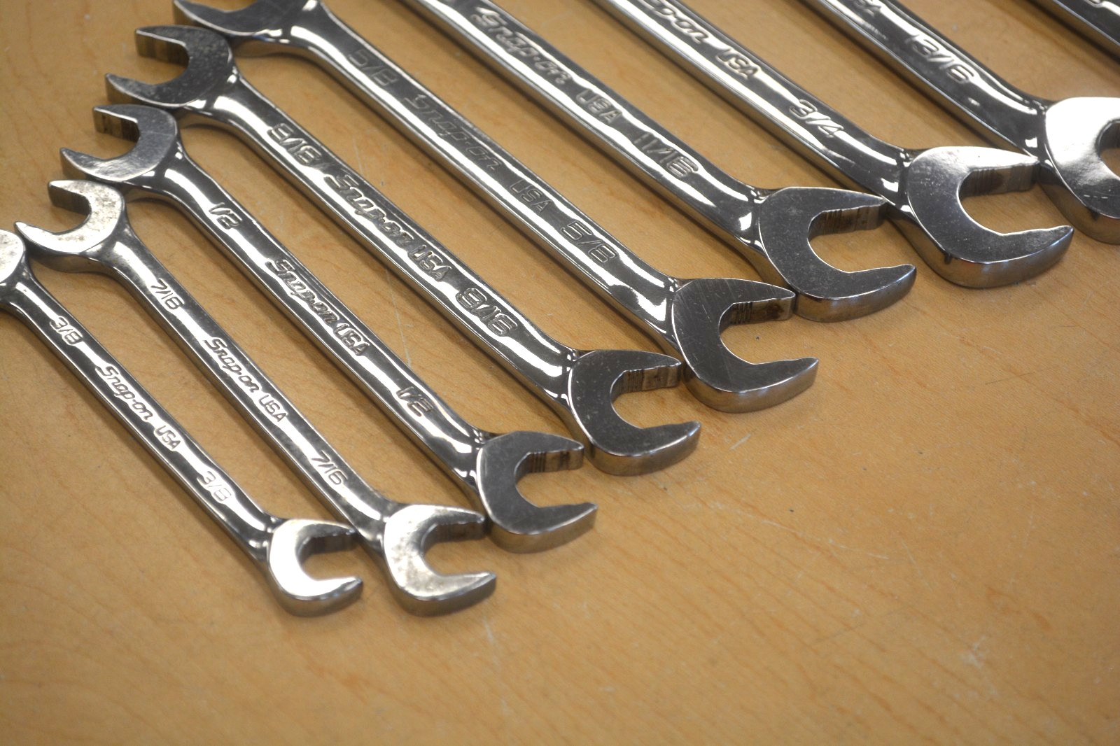 Snap On SVS807A 3/8»-15/16» 10pc Flank Drive Plus Wrench Set *Pre-owned*