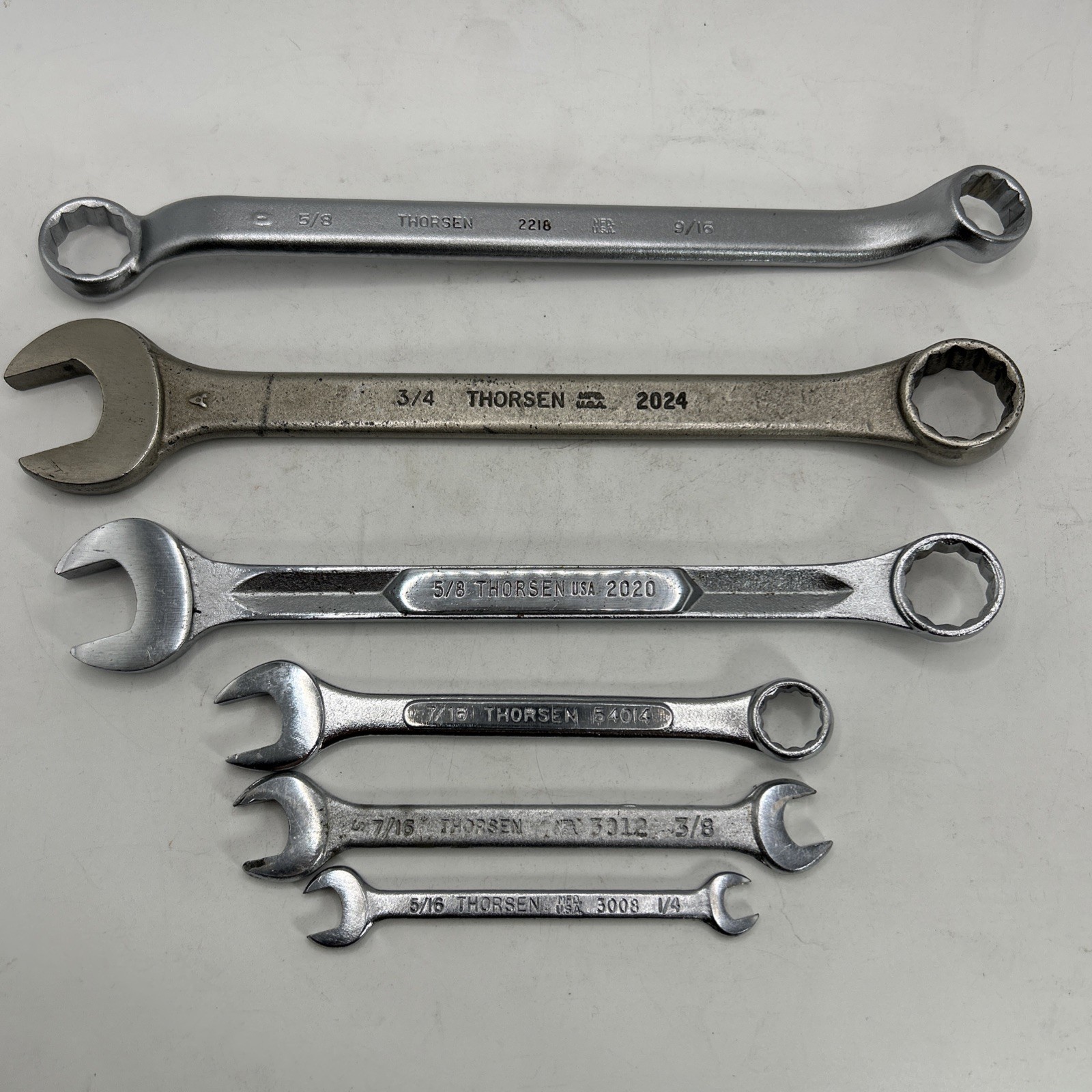 Thorsen 2218 5/8×9/16 Double Box 3/4, 5/8, 7/16 Combo 7/16 3/8, 5/16, 1/4 Wrench