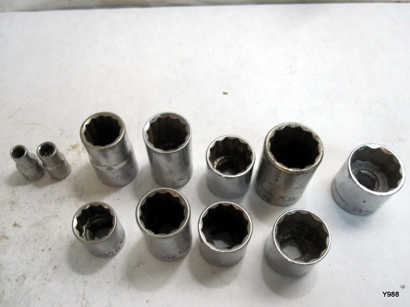 CRAFTSMAN set of 11 sockets mix lot see description