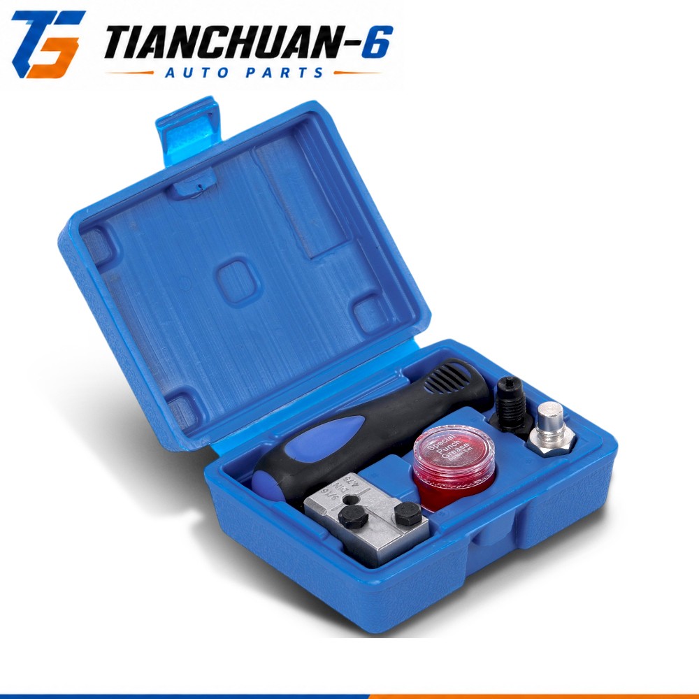 Universal Handheld Car Brake Line Flaring Tool Kit 3/16» Double Flare + Storage