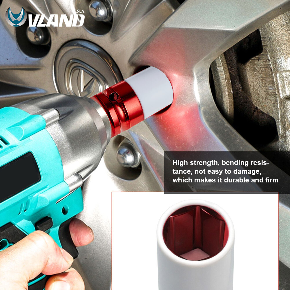 5Pcs/Set Lug Nut Socket Impact Socket 1/2″ Wheel Protector 15/17/19/21/22mm