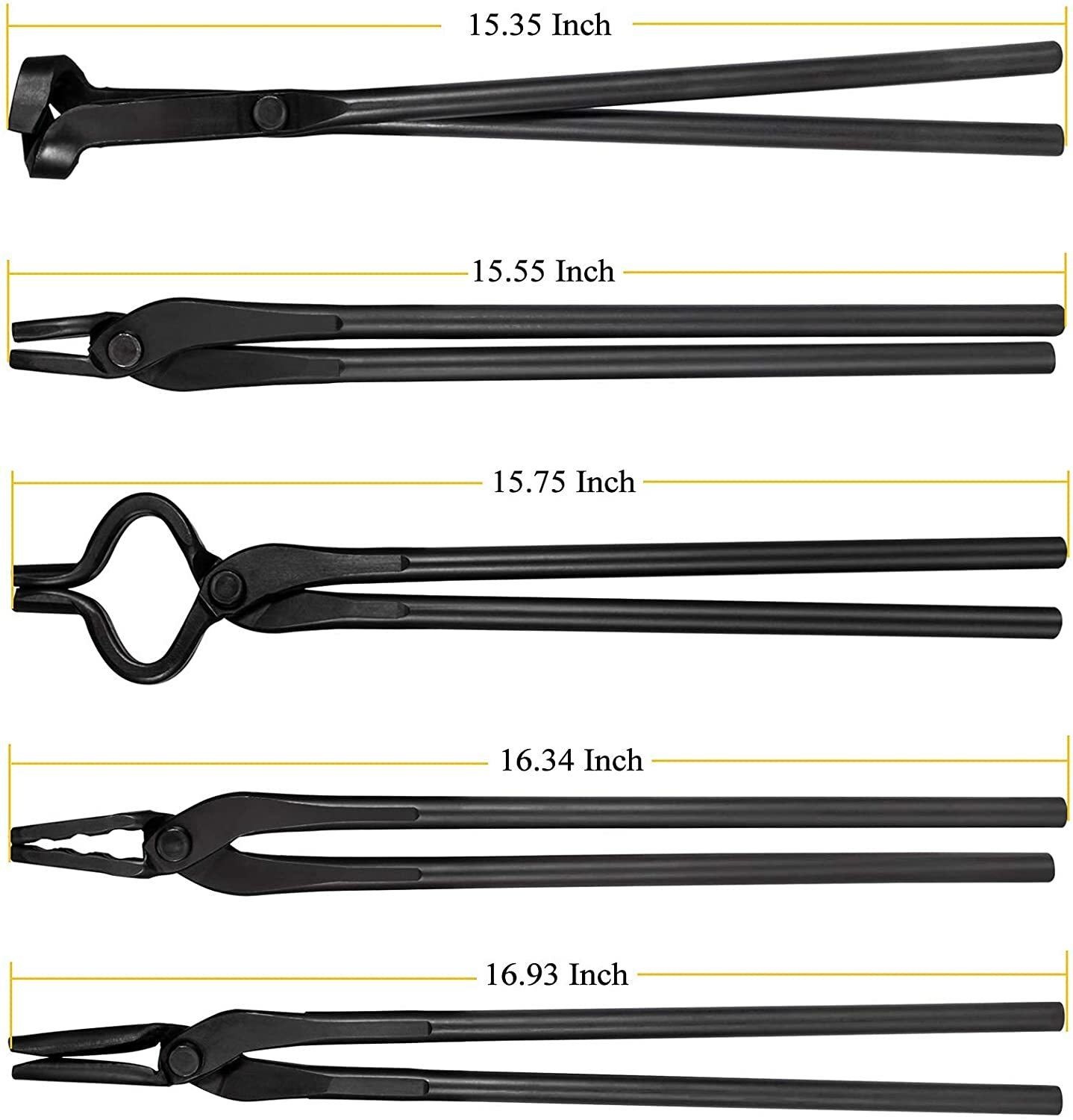 Knife Making Tongs Blacksmith Bladesmith Tool Anvil Vise Forge Flat Blade Tongs