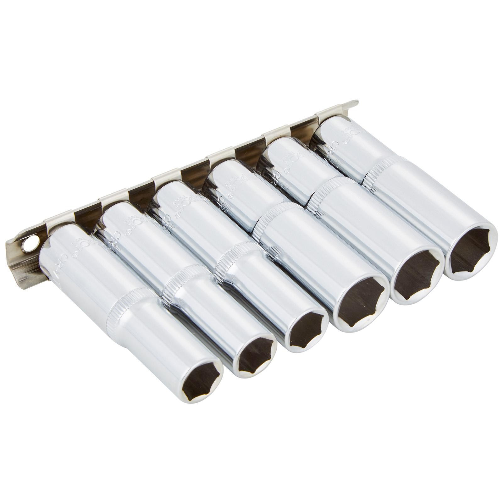 BlueSpot Deep Socket Set in EVA Foam Tray 6pc 3/8″ Drive Metric 10 13mm 6 Point