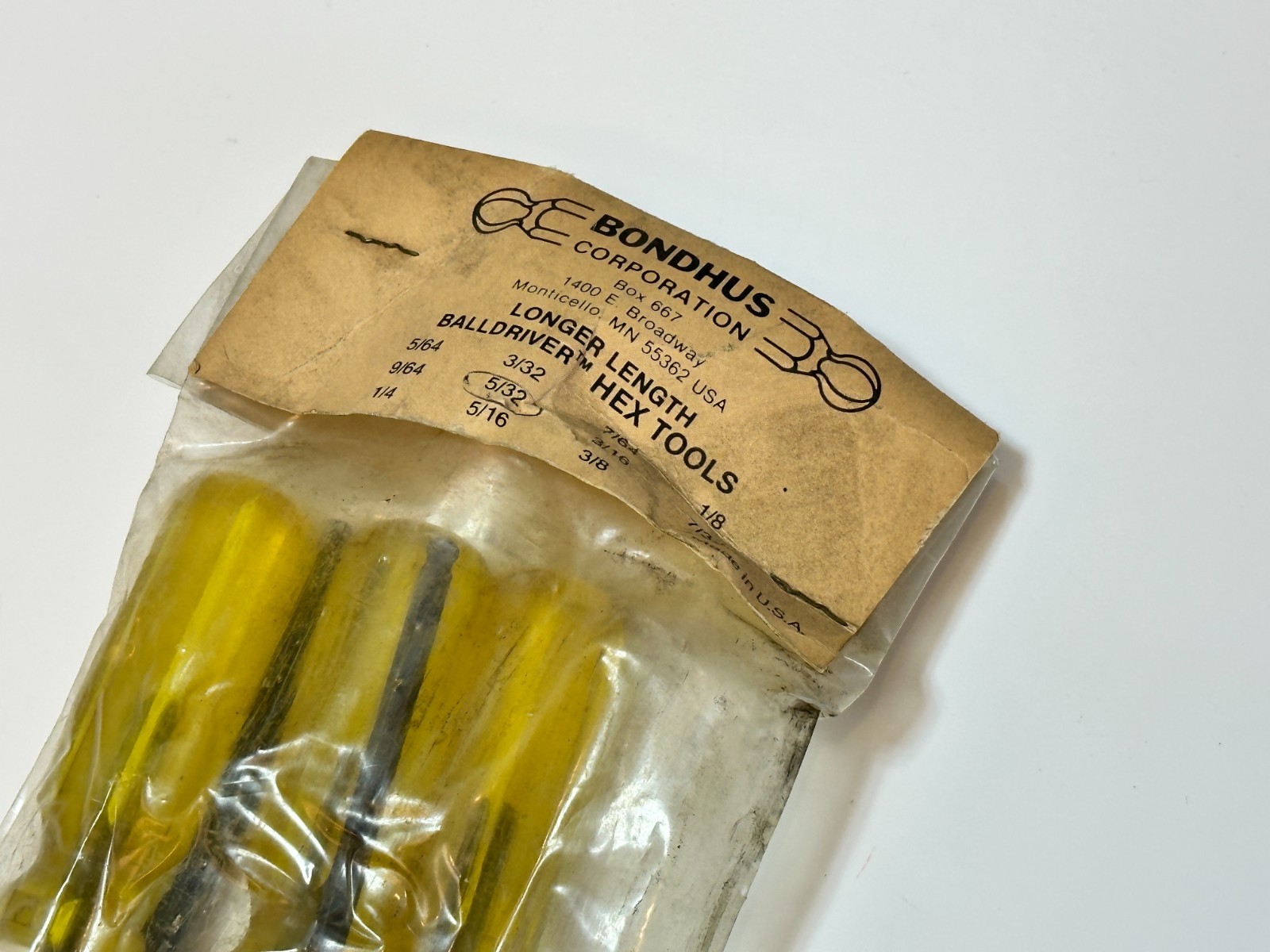 Bondhus Tools USA 6pc Lot Pack of 5/32″ Balldriver Screwdriver (New Old Stock)