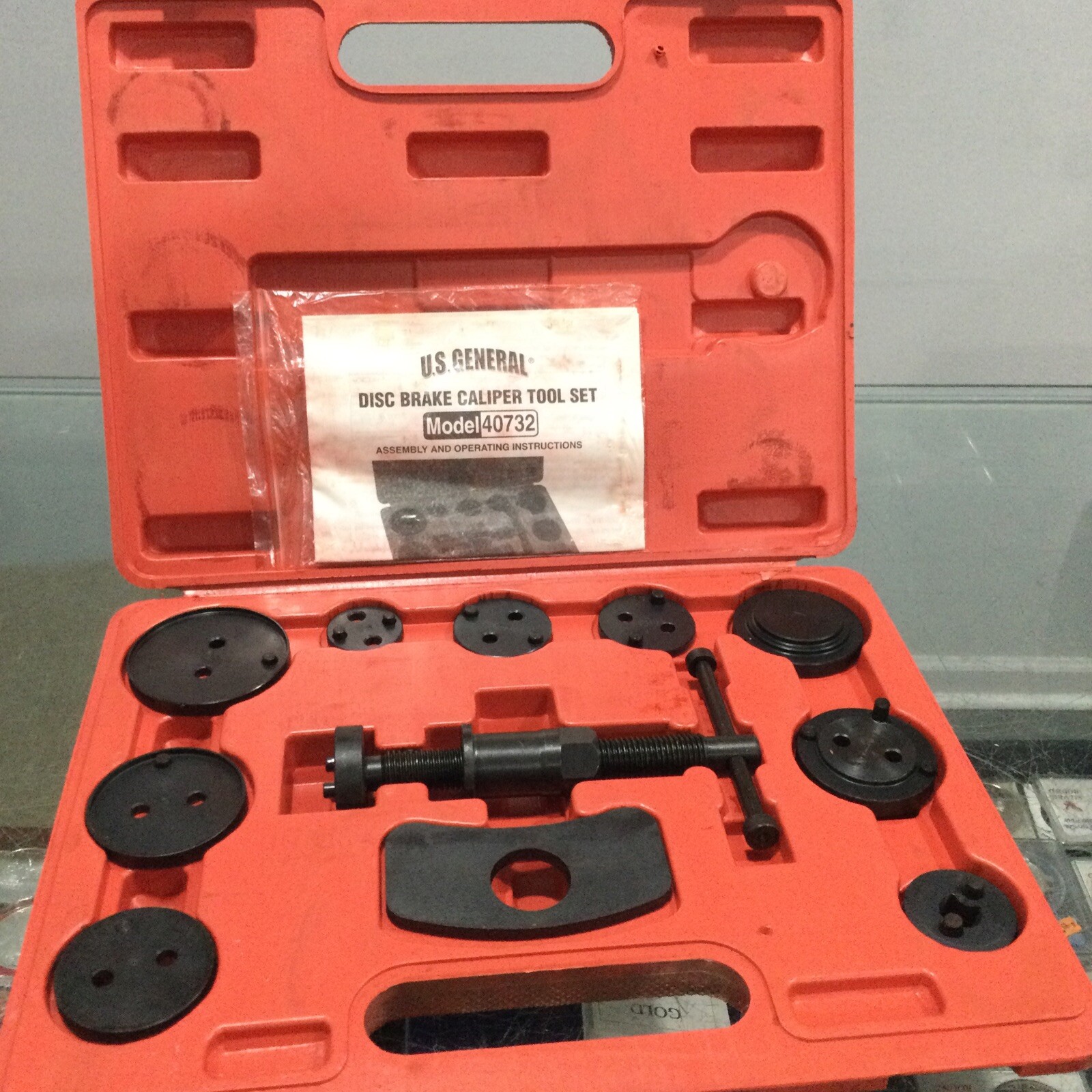 US General Disc Brake Caliper Tool Set Model 40732. With Case