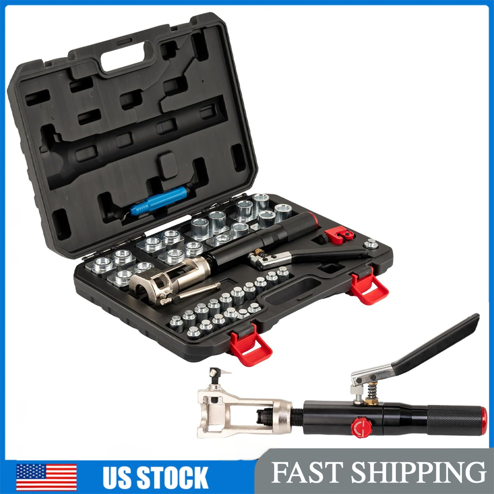 Hydraulic Brake Line Flaring Tool Kit w/ Cutter 32 PCS Brake Line Flaring Tool
