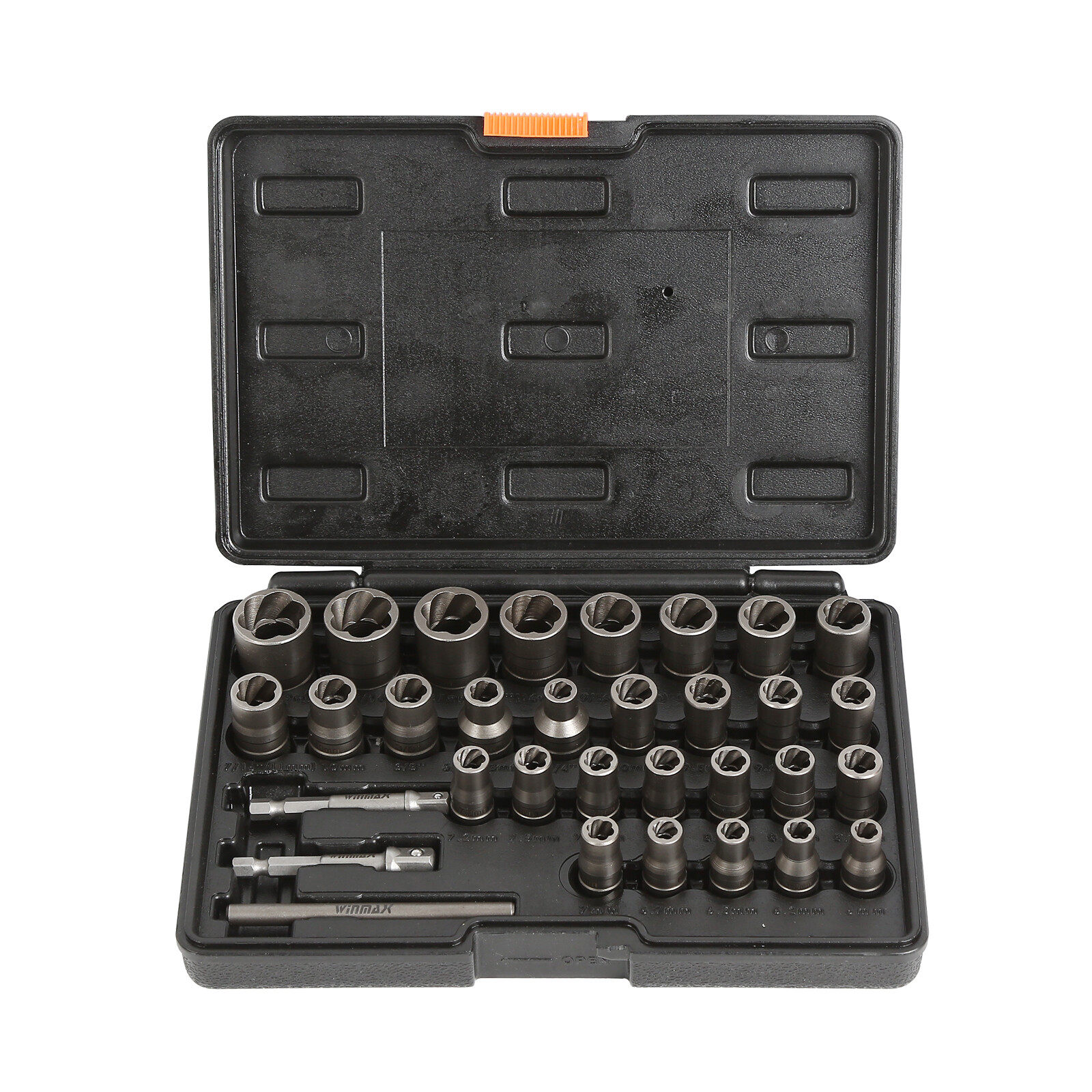 32pc Bolt Extractor Set, Impact Bolt & Nut Remover Set, 1/4″ & 3/8″ Square Drive