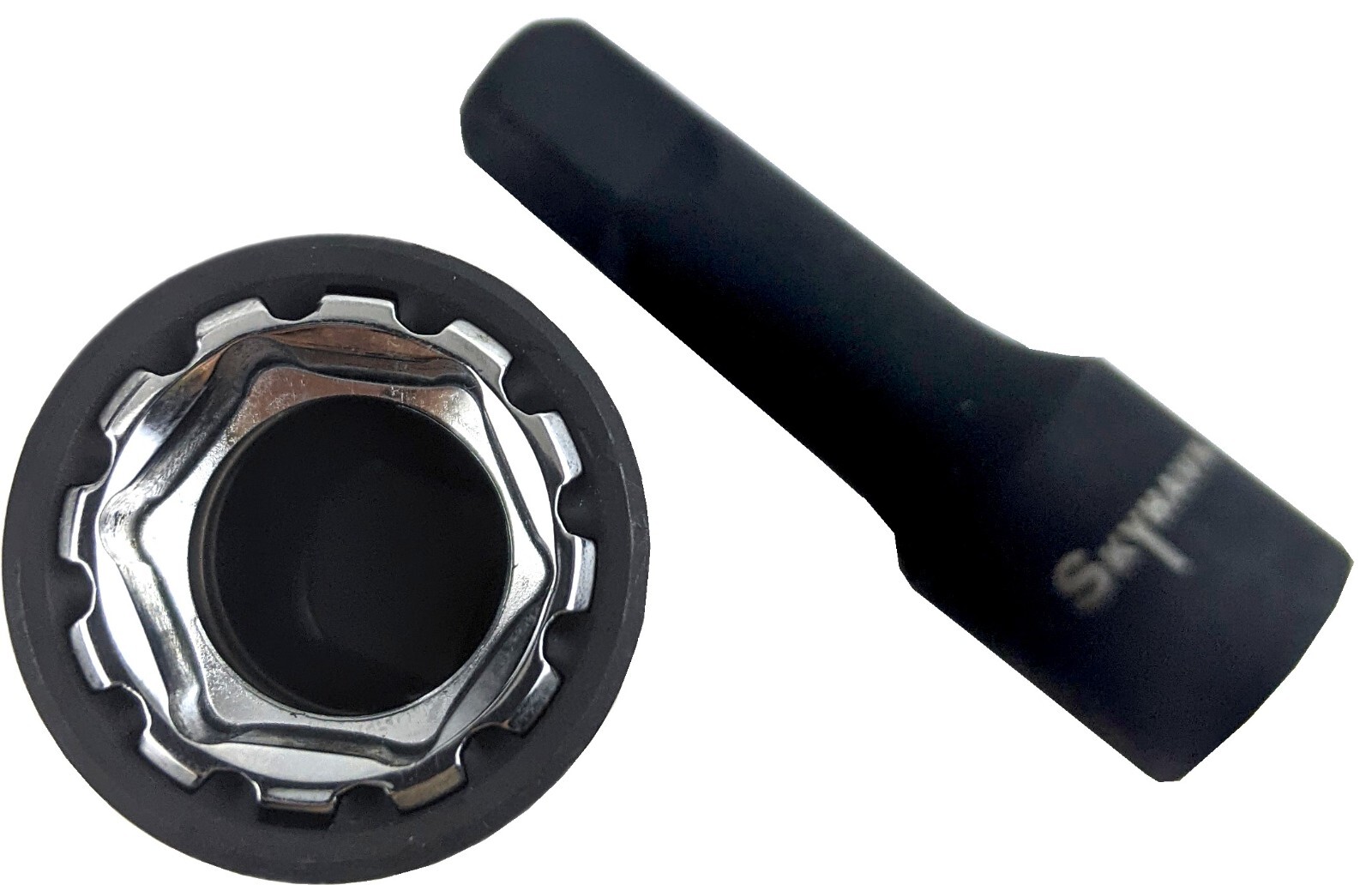 4 N 1 Flip Lug Nut Impact Socket WITH 1/2″extension bar METRIC (17,19,21,22mm)