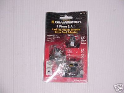 GearWrench 3pc SAE Locking/Quick Release Tool Adapter EHT 9231