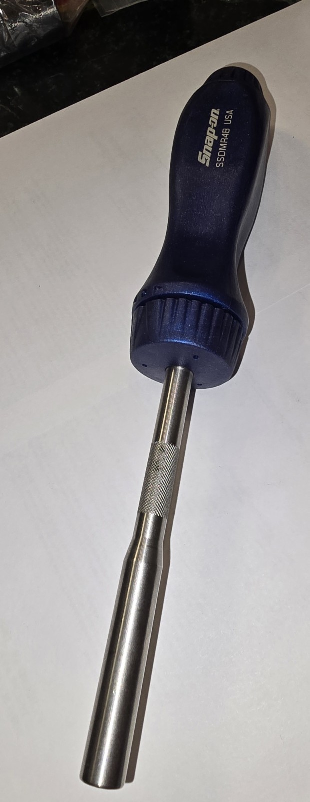 Snap-on Tools USA NEW POWER BLUE Ratcheting Screwdriver SSDMR4B BULK NO BITS/BOX