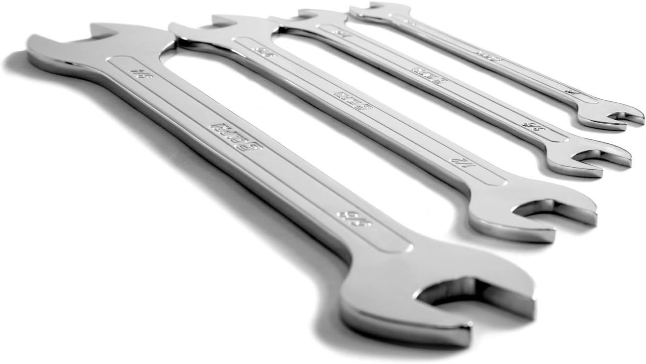 Super-Thin Open End Wrench Set, SAE, 1/4 to 3/4 in, 4-Piece
