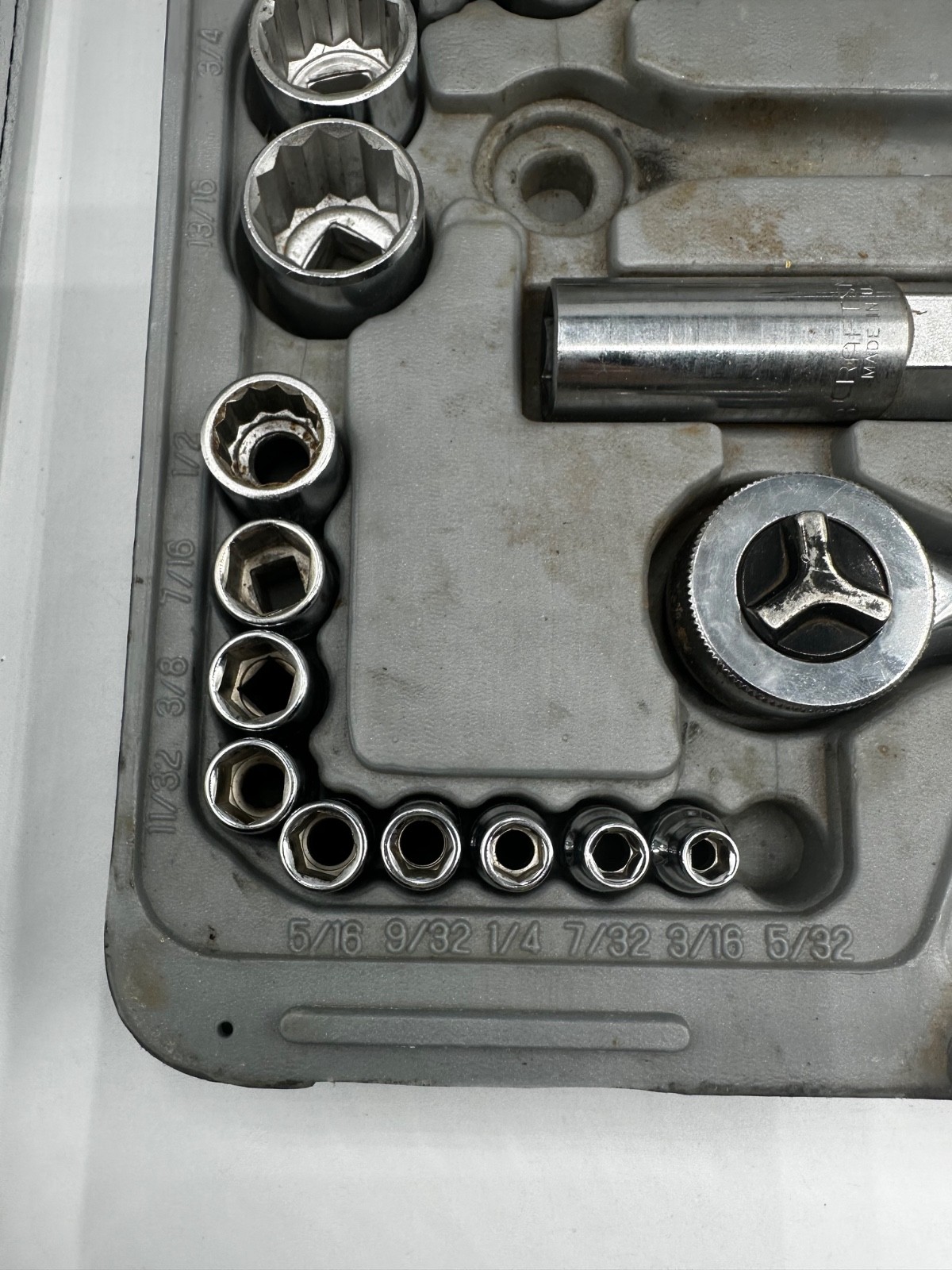 Craftsman 50pc Mechanics Ratchet Socket Set Metric & SAE Vtg USA MISSING PIECES