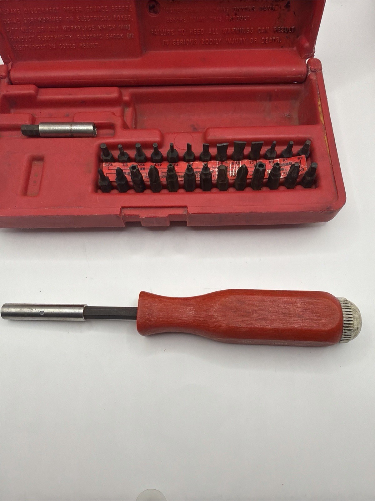 Rare Mac Tools USA Comfort Hard Red Handle Magnetic Screwdriver Sbd29SA Pm6A. B