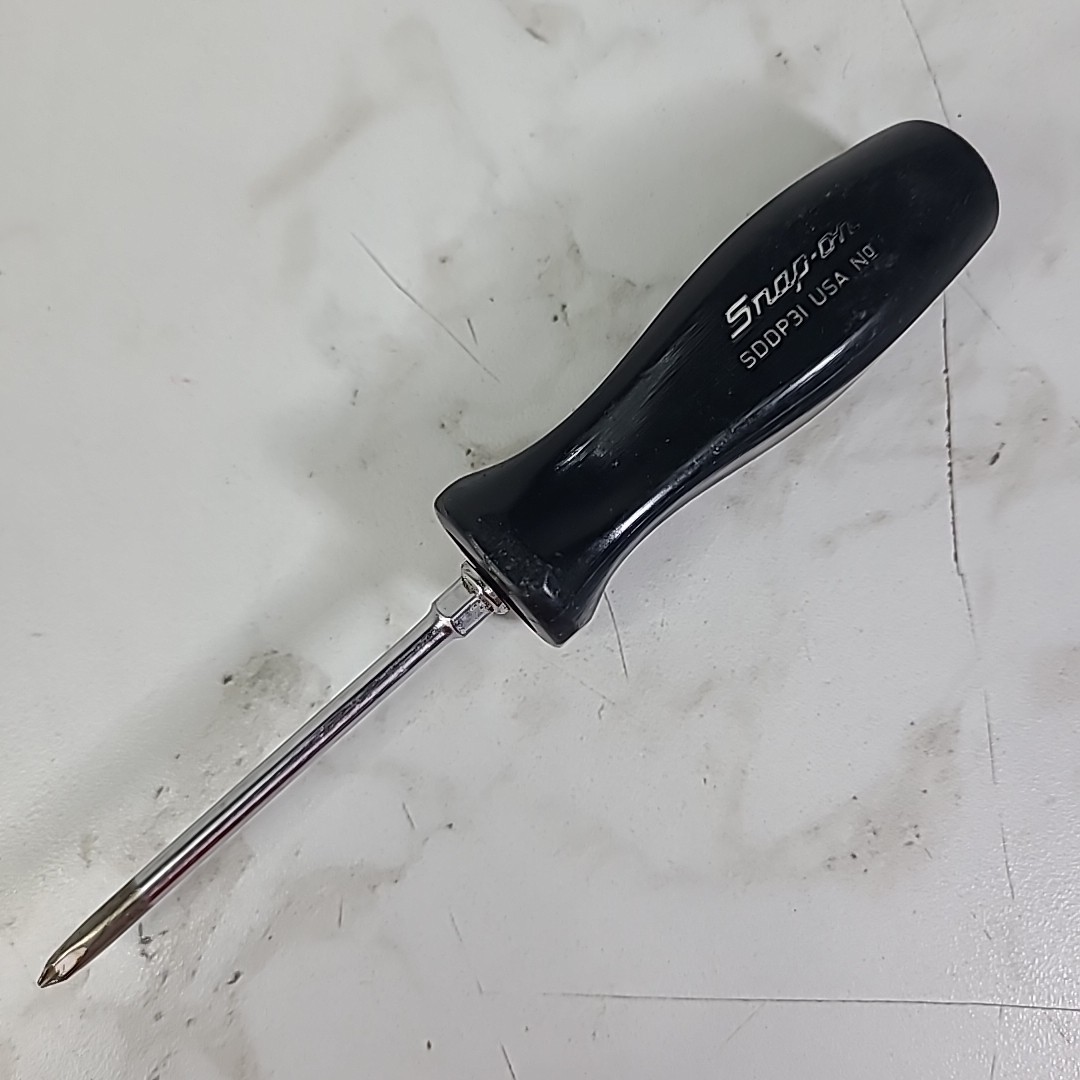 Snap On SDDP31 – #1 Phillips Tip X 3″ Long Blade Black Hard Handle Screwdriver