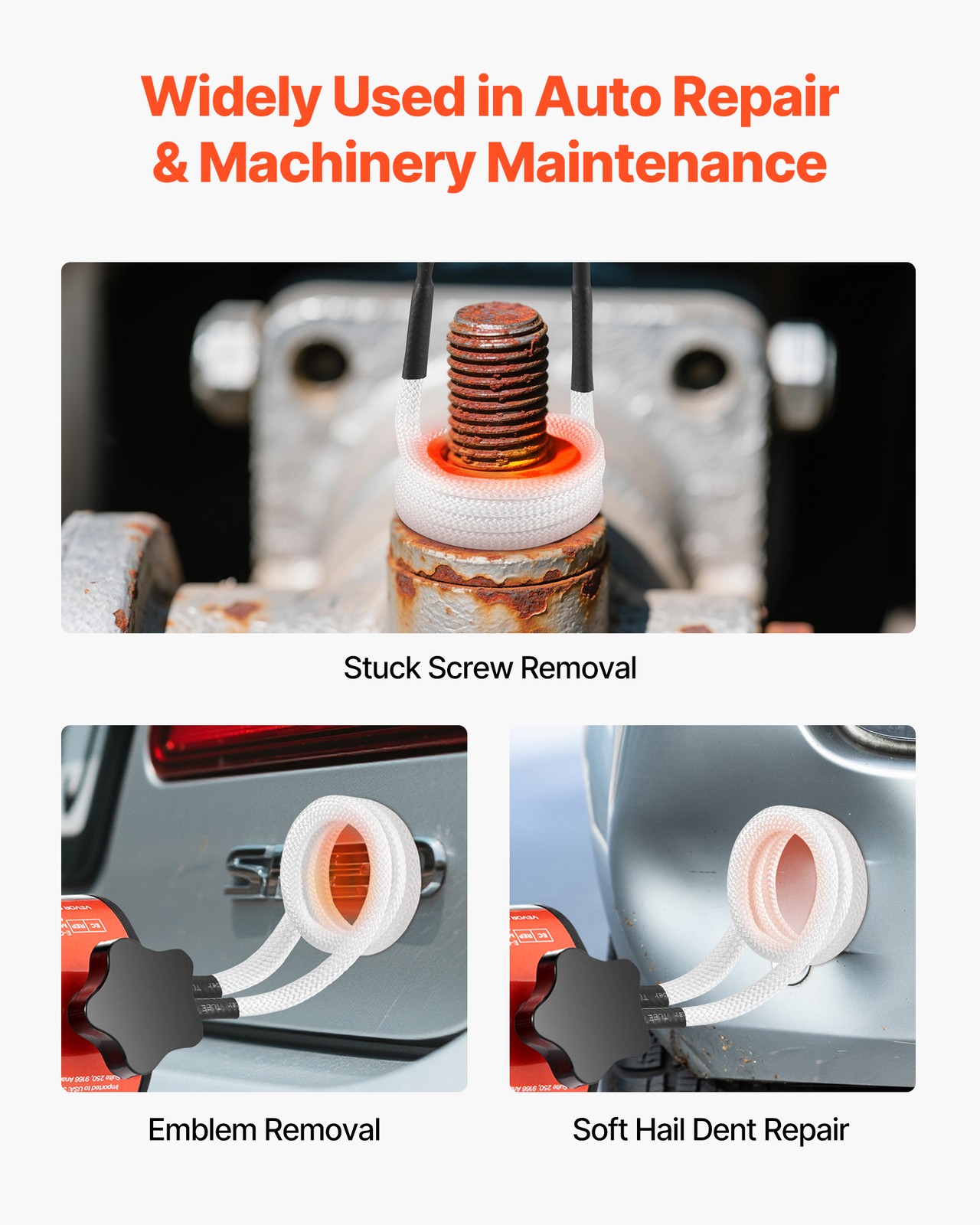 VEVOR Induction Heater Bolt Removal Magnetic Kit Rusty Screw Removing 1500W 110V