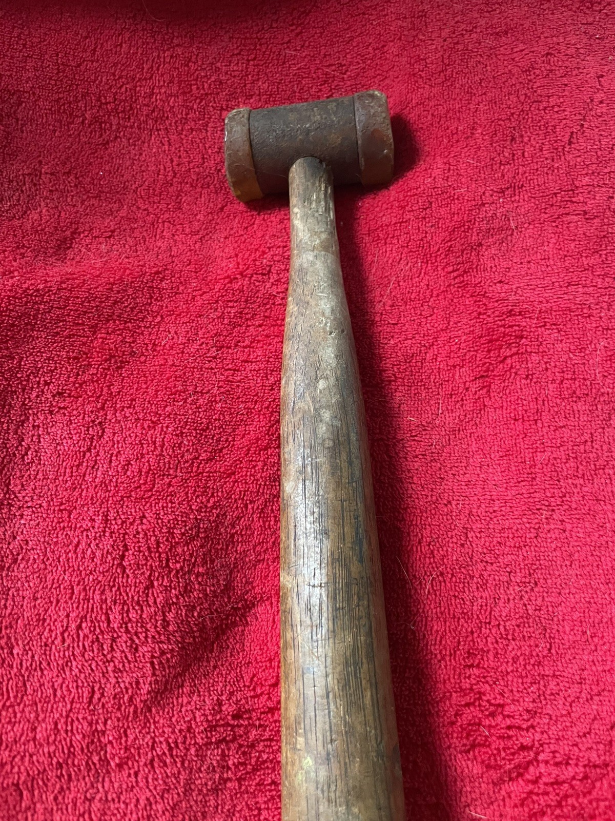 10 oz Amber Plastic Tip Soft Face Hammer Mallet, Well Used See Pictures.