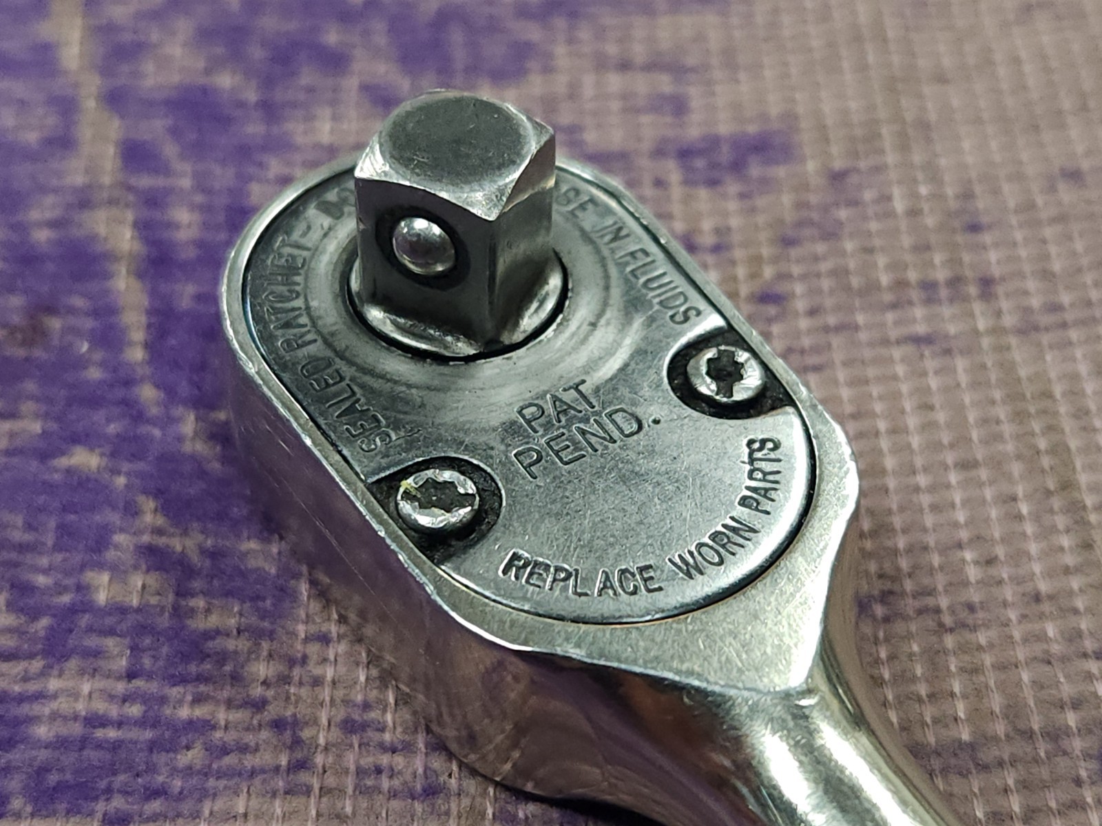 Snap-on F80 3/8” Drive Ratchet – Chrome Handle – USA Made