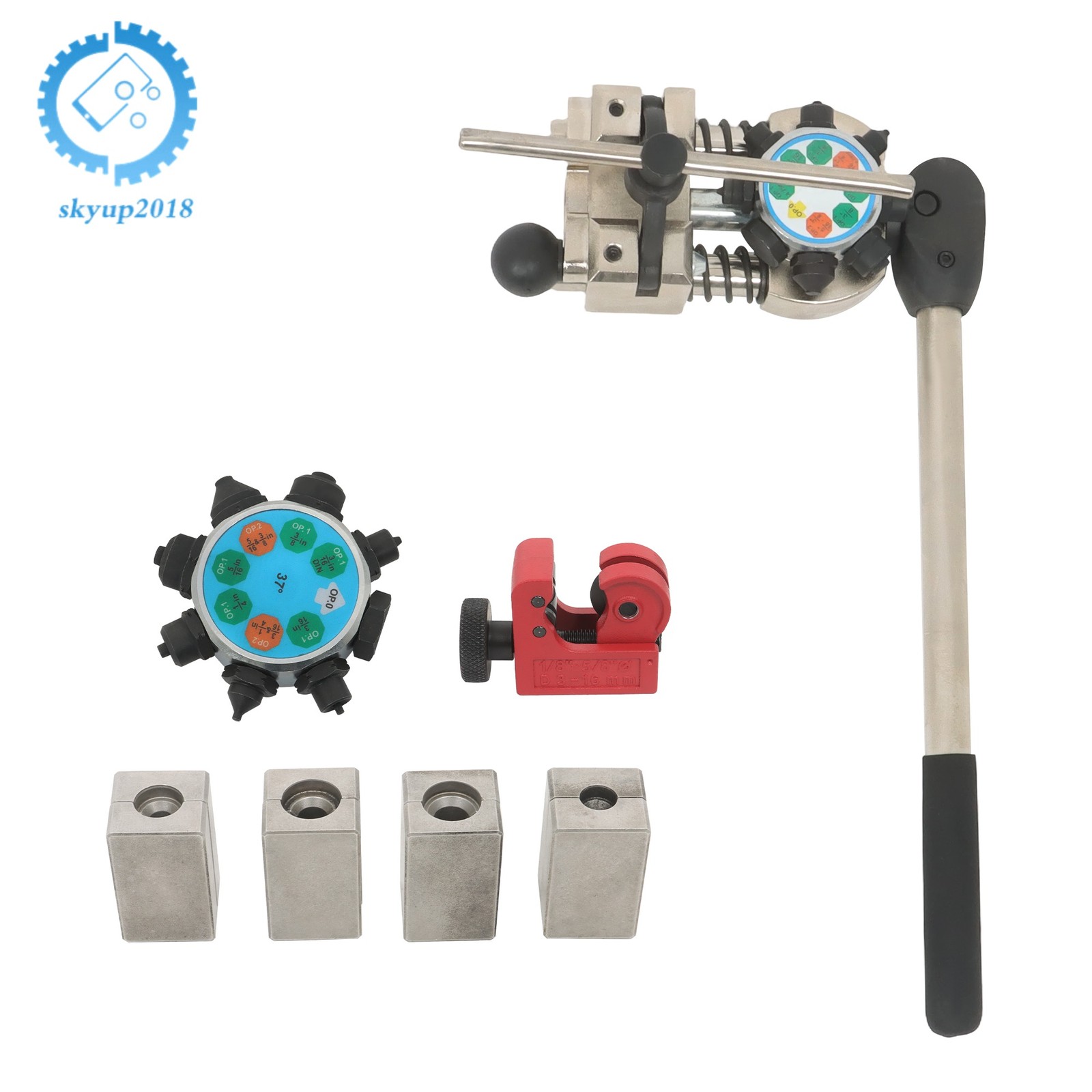 Single Double 45° 37° Bubble Flares 3/16″-3/8″ Tubes Brake Line Flaring Tool Kit