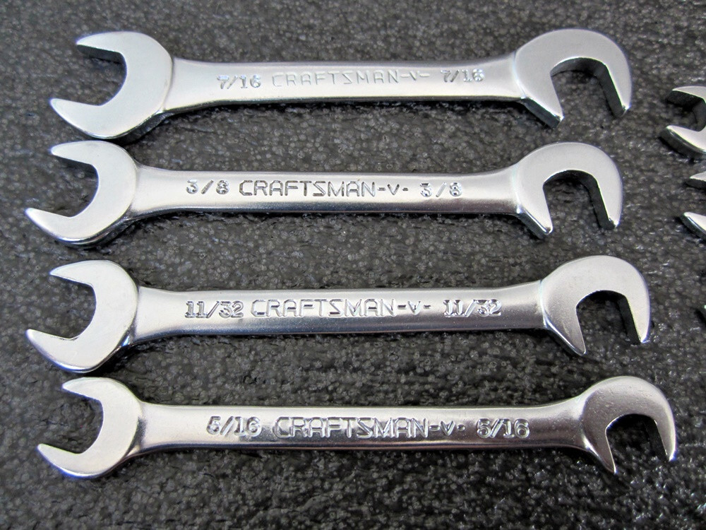 Vintage Craftsman 8pc SAE Ignition Open End Wrench Set 4306 Made in USA