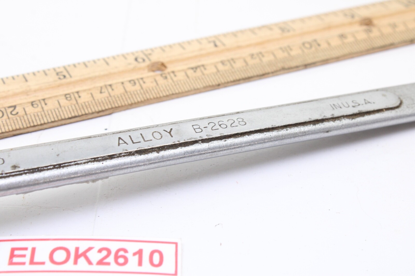 S-K LECTROLITE B-2628 13/16″x7/8″ 13″ Long SAE Chrome Offset Box End Wrench USA