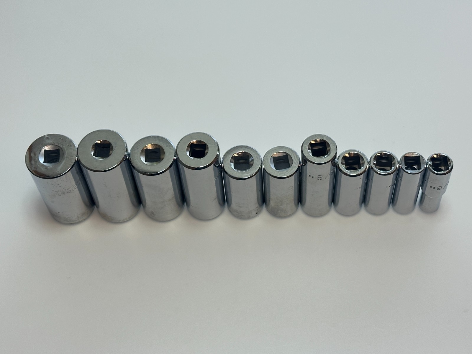 🇺🇸 PROTO Tools USA 11pc SAE 3/8-1″ Deep Socket Set, 3/8” Drive, 12 Point (NOS)