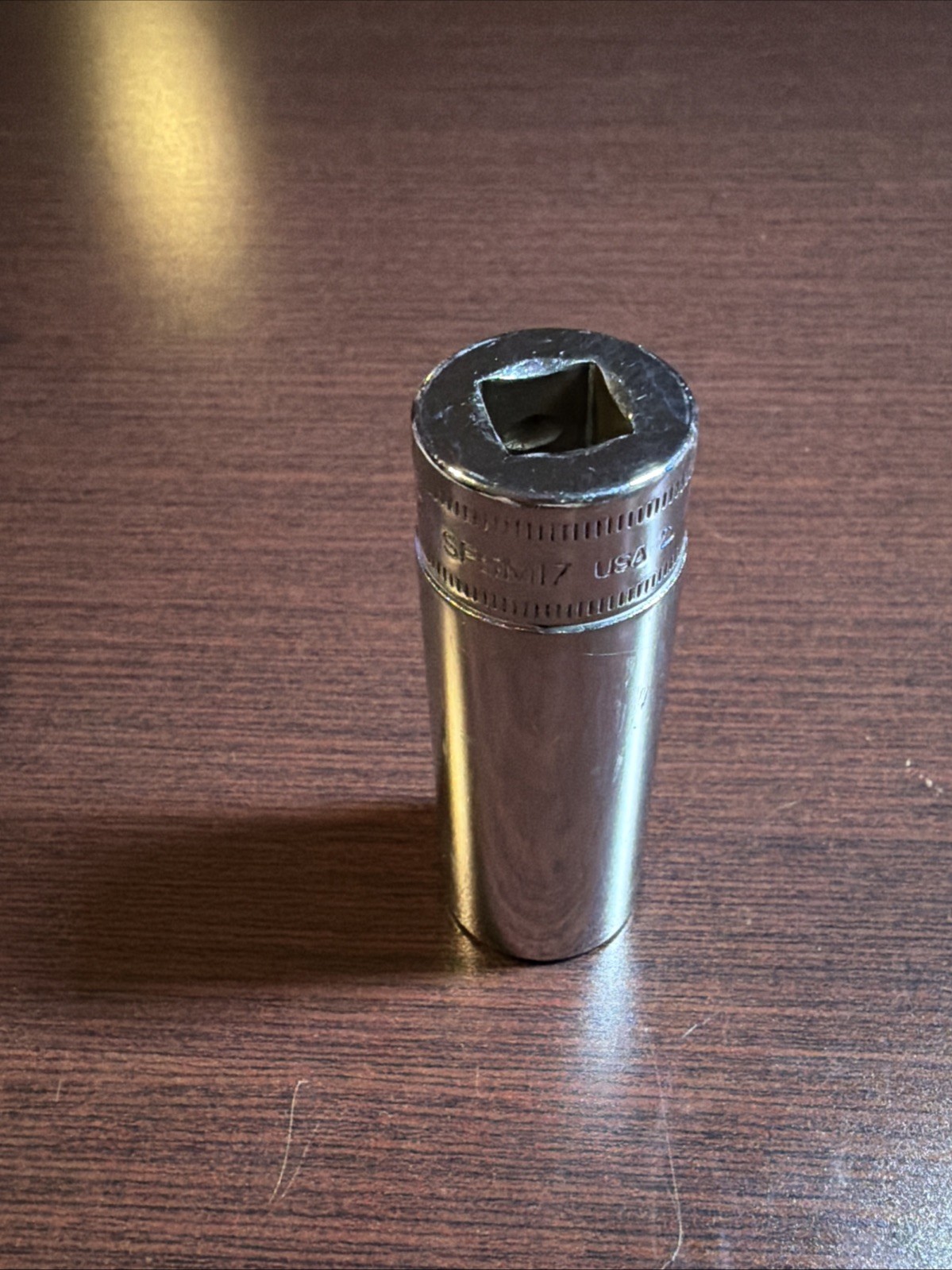 Snap On 3/8″ Drive 6-Point 17mm Deep Chrome Socket SFSM17