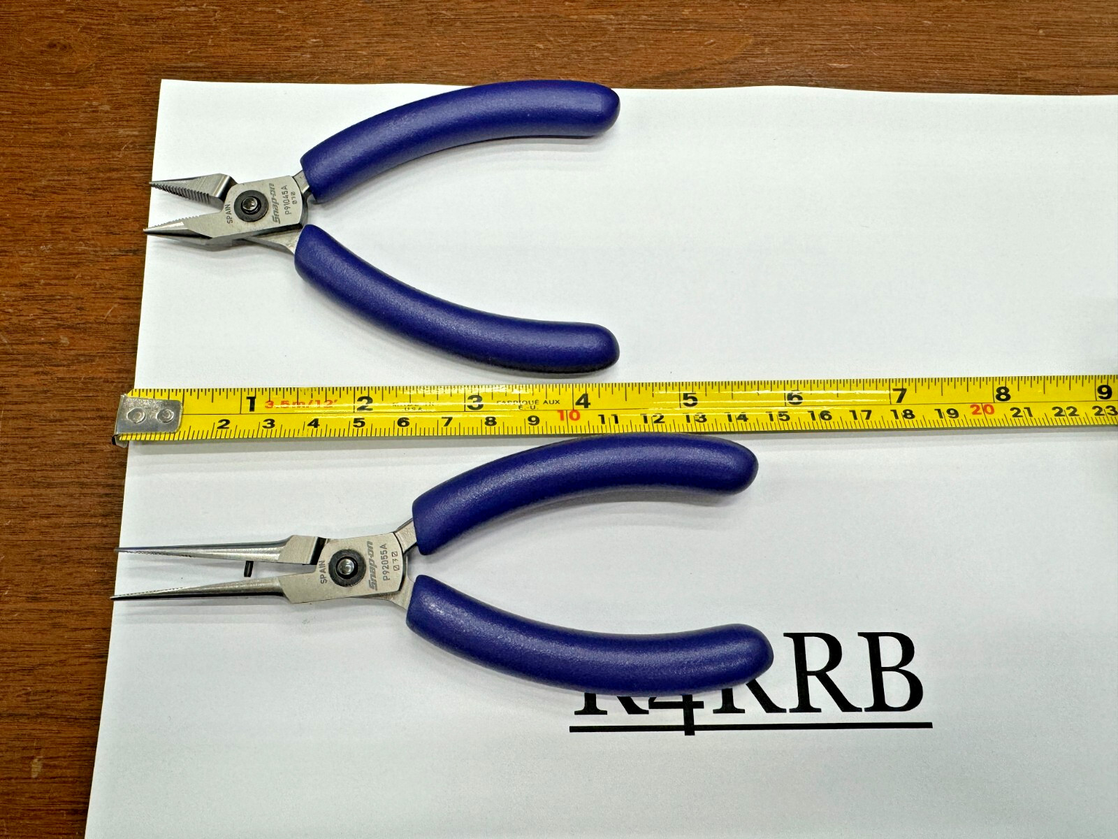 Snap-on Tools DARK PURPLE 2pc SOFT GRIP Needle Snipe Nose Precision Pliers Set
