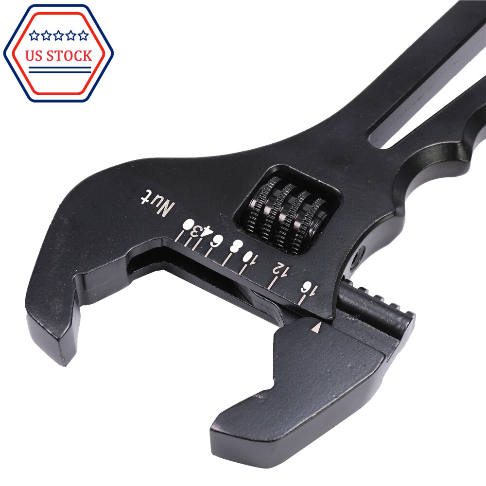 3AN-16AN Adjustable Wrench Black Aluminum Tool Spanner NEW For Hose End Fitting