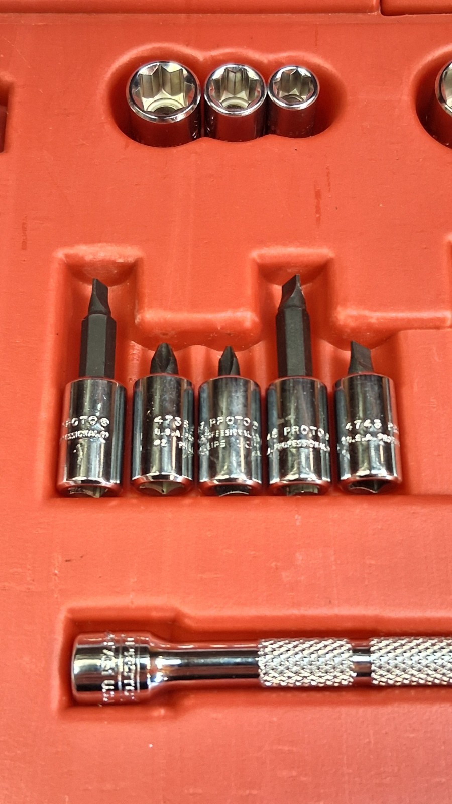 STANLEY PROTO «PROFESSIONAL» J47120 SAE 37-PIECE 1/4″ DRIVE SOCKET SET *USA*