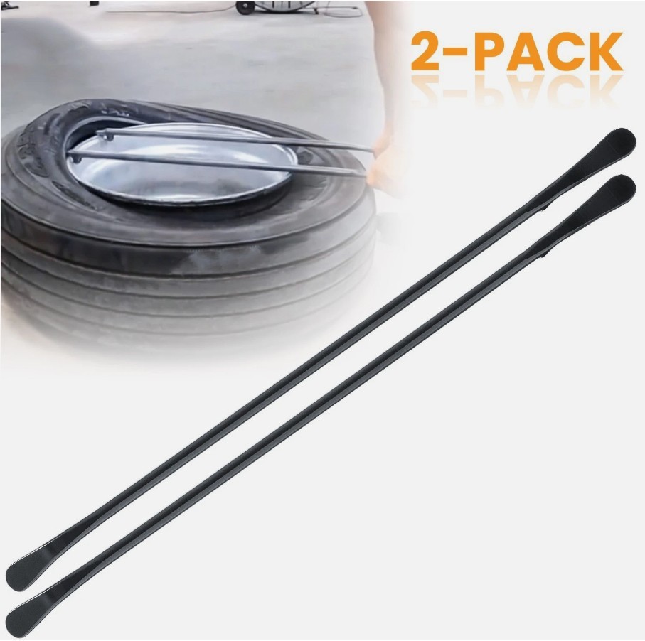 2x 34645 37″ Tire Mount and Demount Iron Tubeless Tire Removal Tool Black