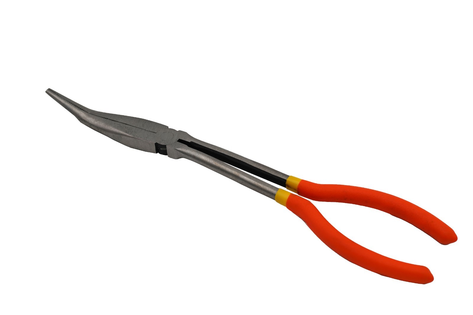 11″ Bent Needle Nose Pliers S-Curve Long Reach Precision Grip Tool