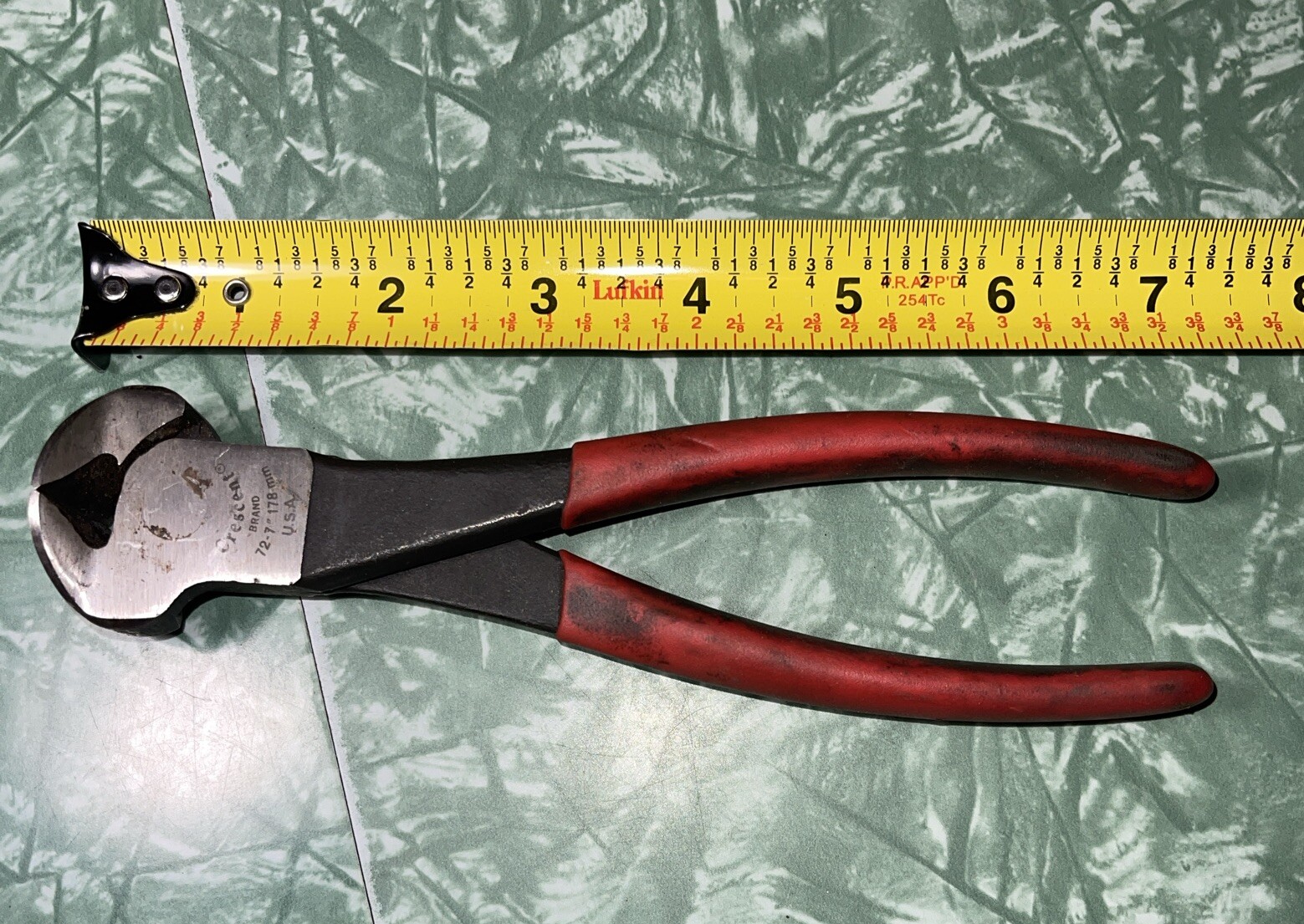 Vintage Crescent Nipper End Cutting Tool 7.25″ Long 72-7 178mm Made in USA