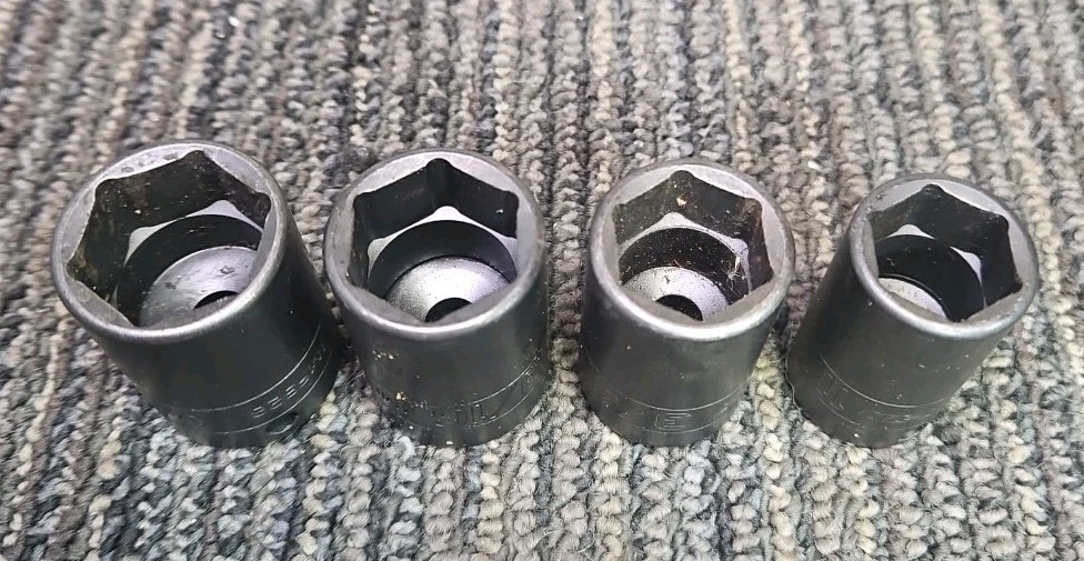 Snap-On 10pc IMFS 3/8″ Dr (5/16″-7/8″) 6pt SAE Flank Drive Semi-Deep Impact Set