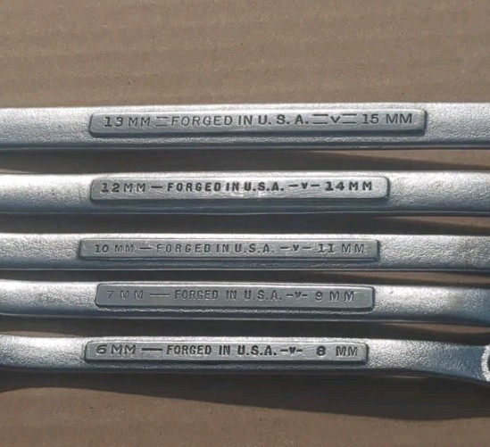 Vintage Craftsman Metric Double Box End Wrench Set 5pc 6mm-15mm -V-USA (Unused)