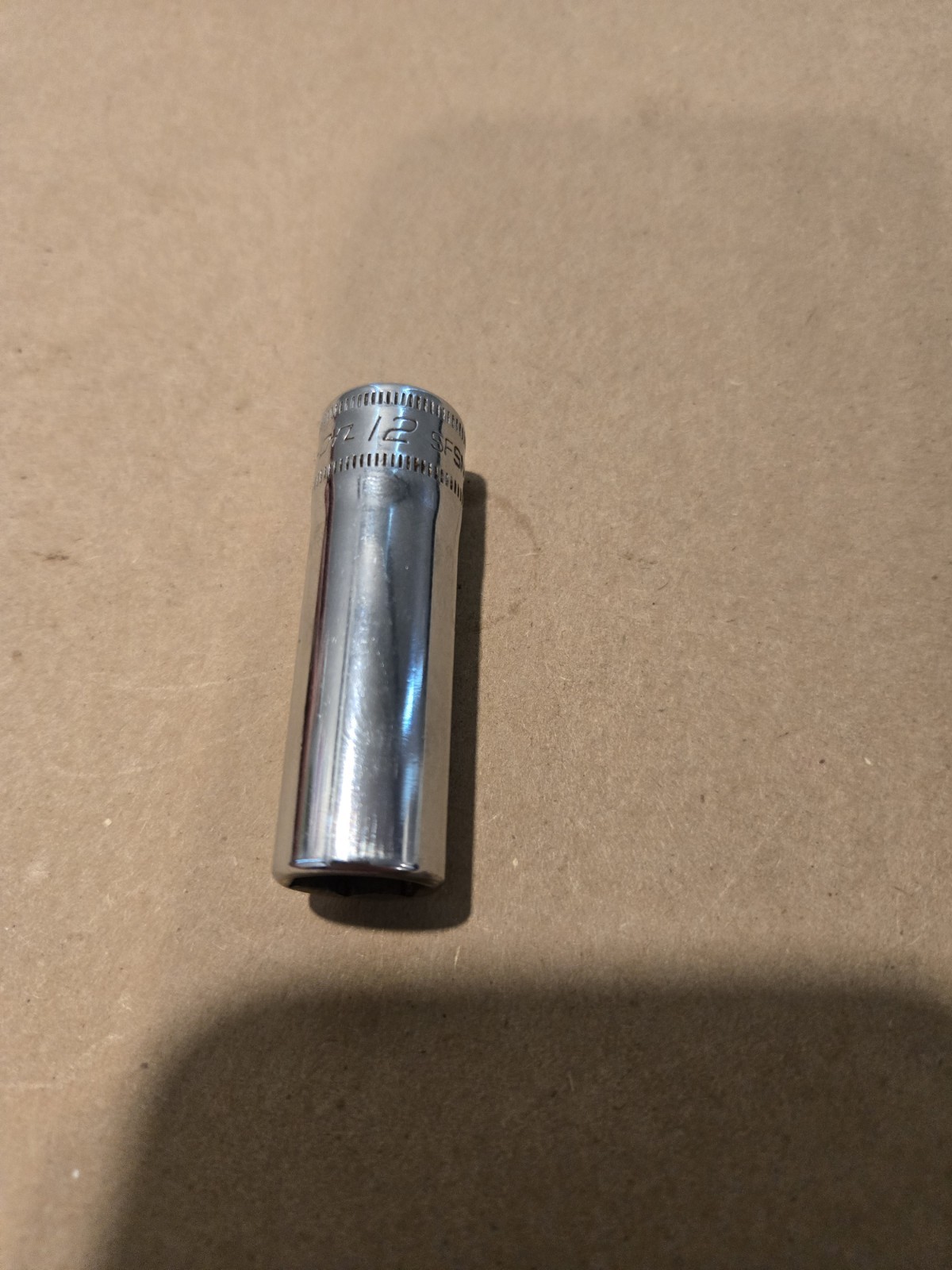 Snap On 3/8″ Drive 12MM 6PT Metric Deep Chrome Socket USA SFSM12