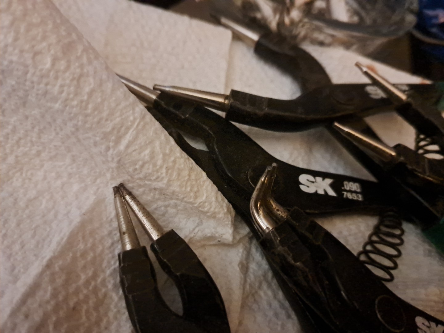 Title: Vintage SK Tools USA Heavy-Duty Snap Ring Pliers Set – 5 Pc Forged…