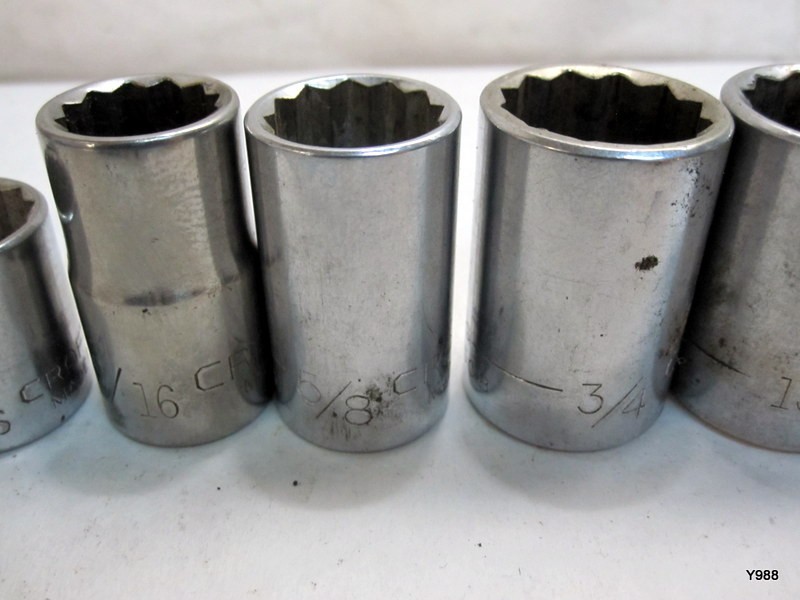 CRAFTSMAN set of 12 sockets mix lot see description