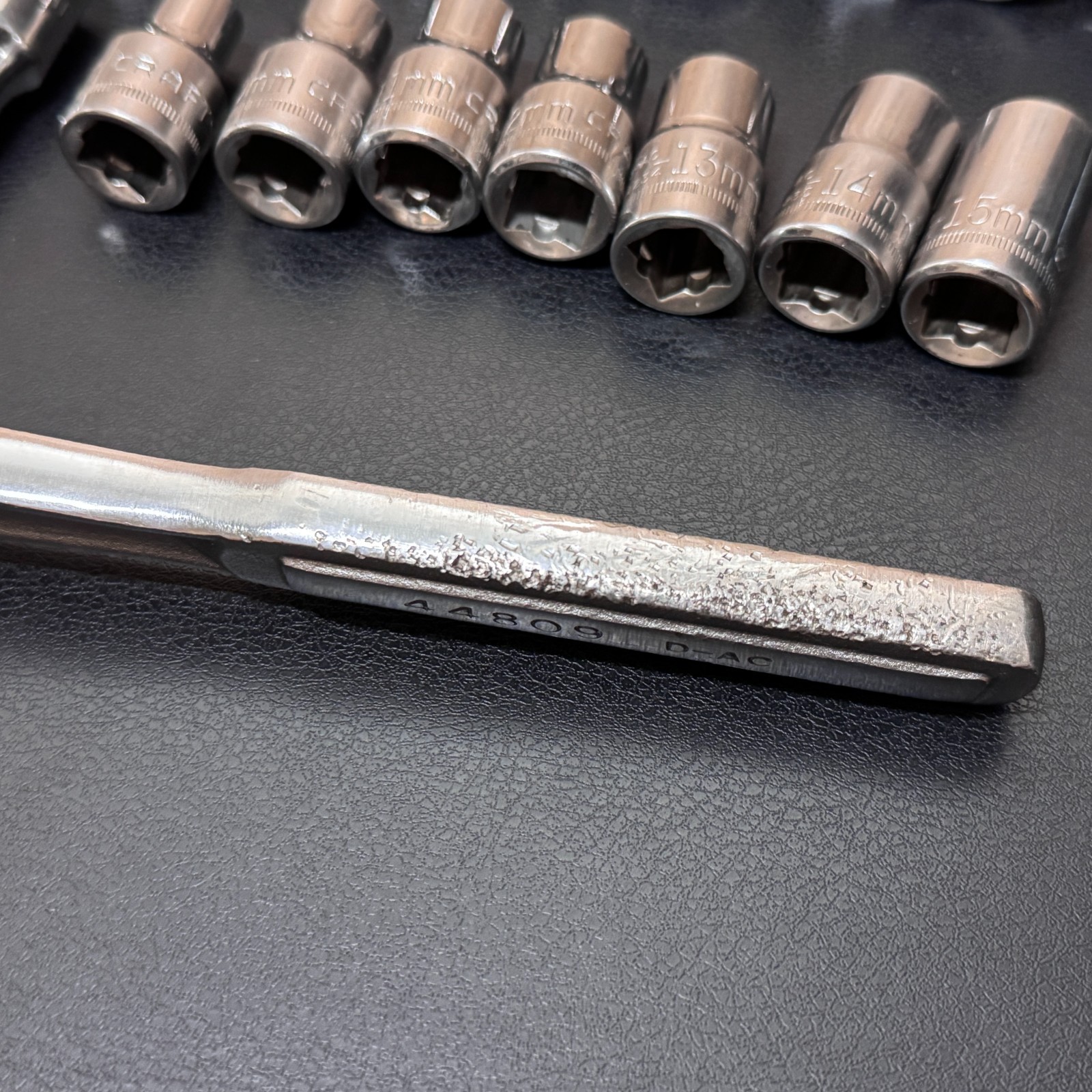 Craftsman S-AC 1/2 Drive Metric & SAE Socket Set STD Deep w/ Ratchet 44809 —40pc