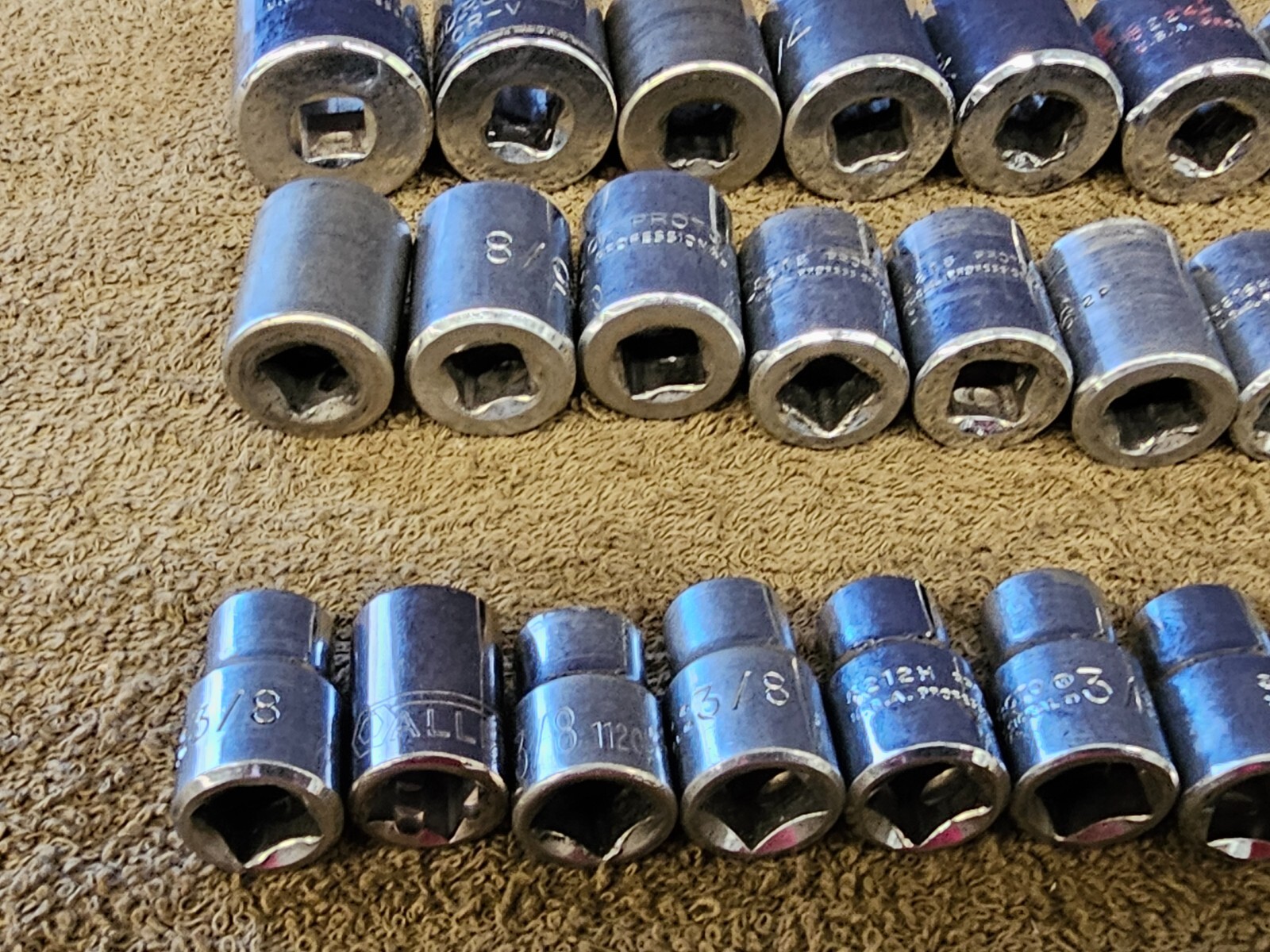 29 Proto Professional Sae Deep Well Socket Ratchet Set 3/8″ Drive 7/8 5/8 1/2″