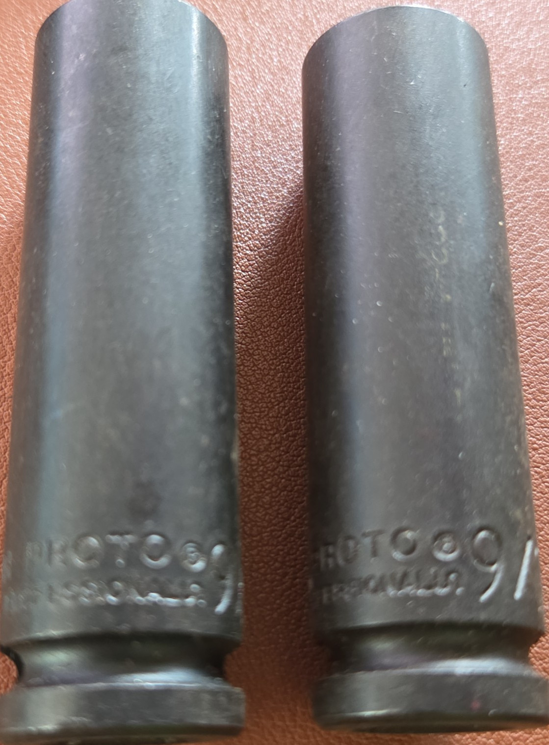 QTY 2 Proto 9/16” Deep Well 3/8”Drive Impact Socket J7718H Black Oxide 6 Point