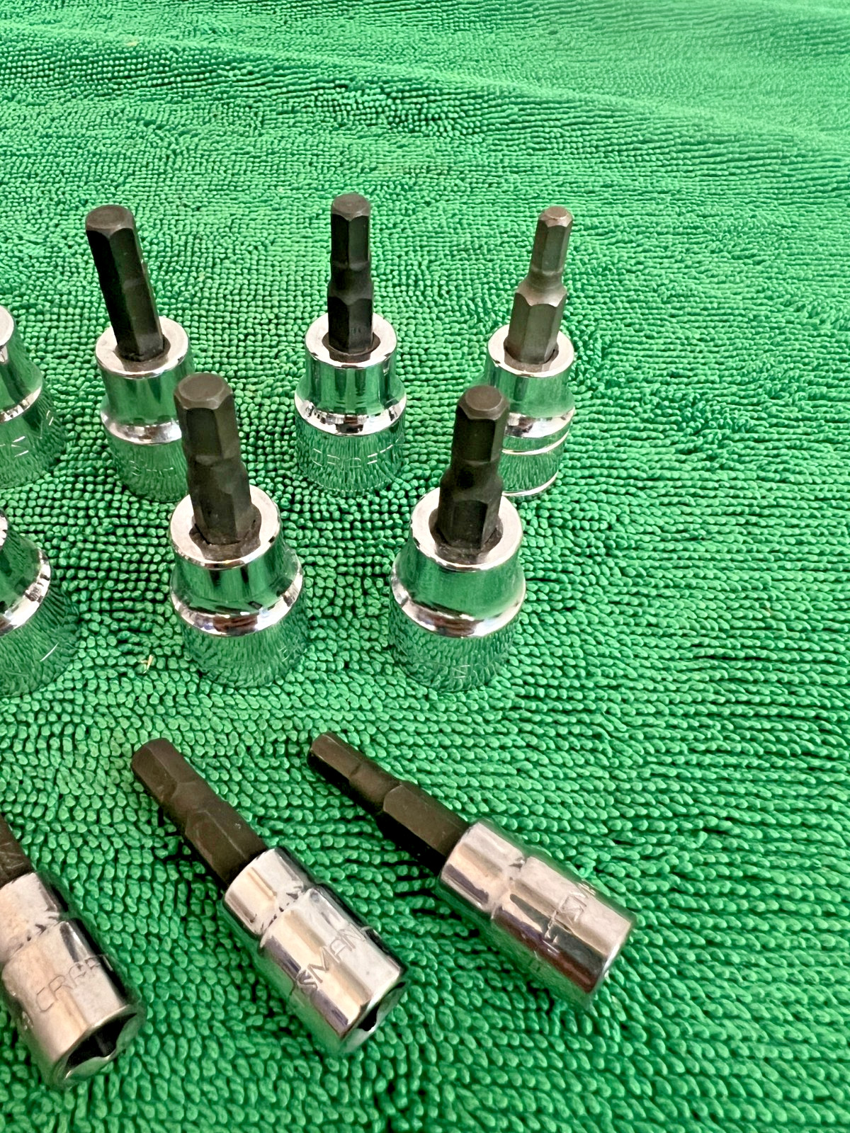 Lot of Craftsman Hex Drive Sockets, 42701, 3/16 to 4665, 3/8, 4mm-10mm Z-AG