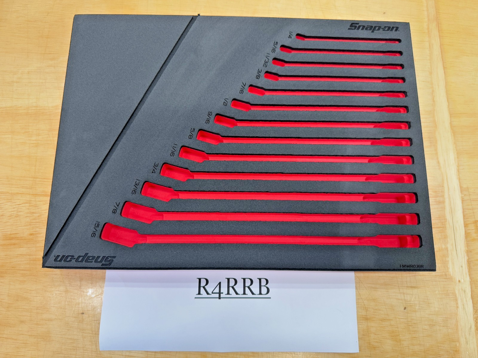 Snap-on Tools NEW RED FOAM ORGANIZER ONLY for 13pc SAE Combo Wrench Set FMWR03BR